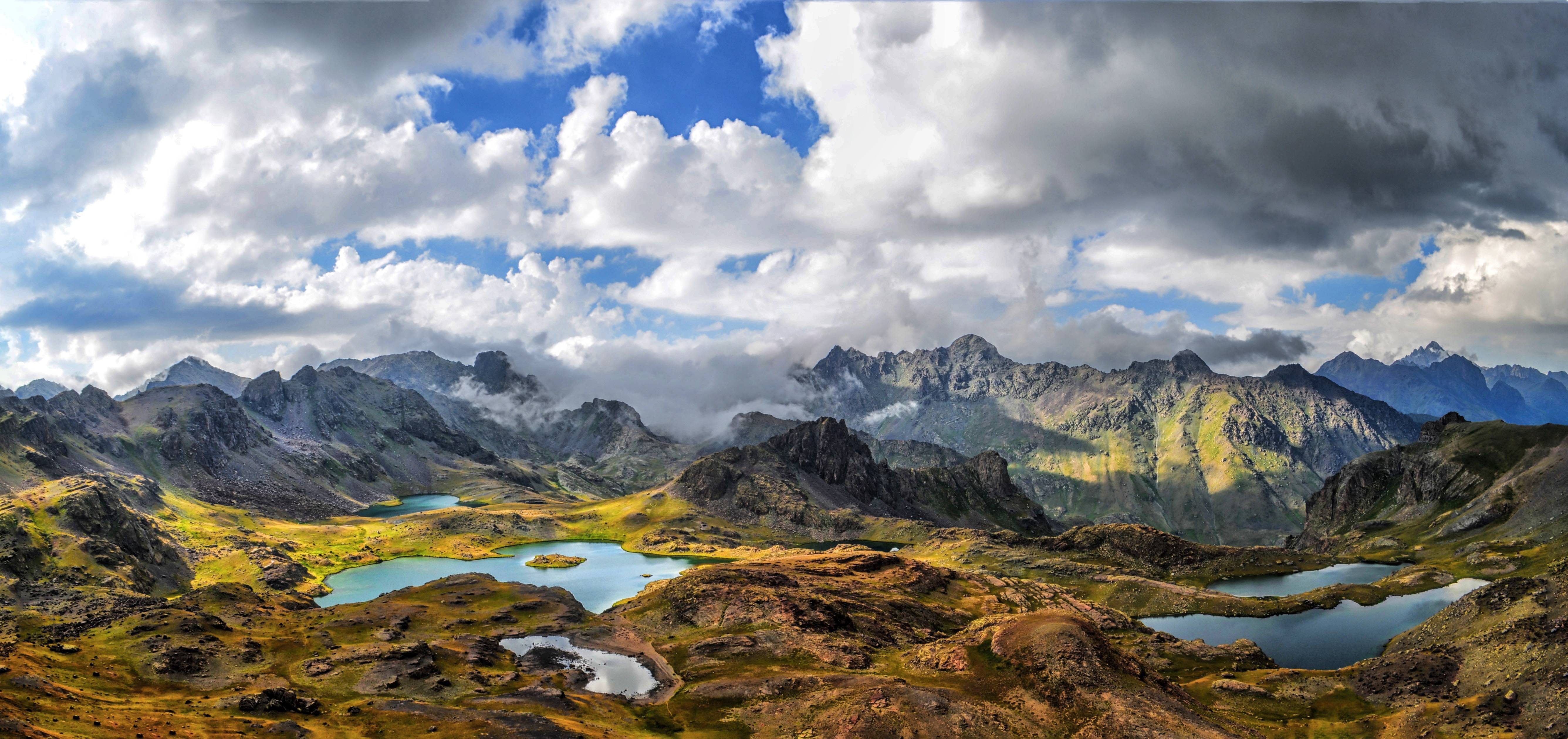 grassland, nature, lakes, kaçkars, 5K, landscape, mountains, HD Wallpaper
