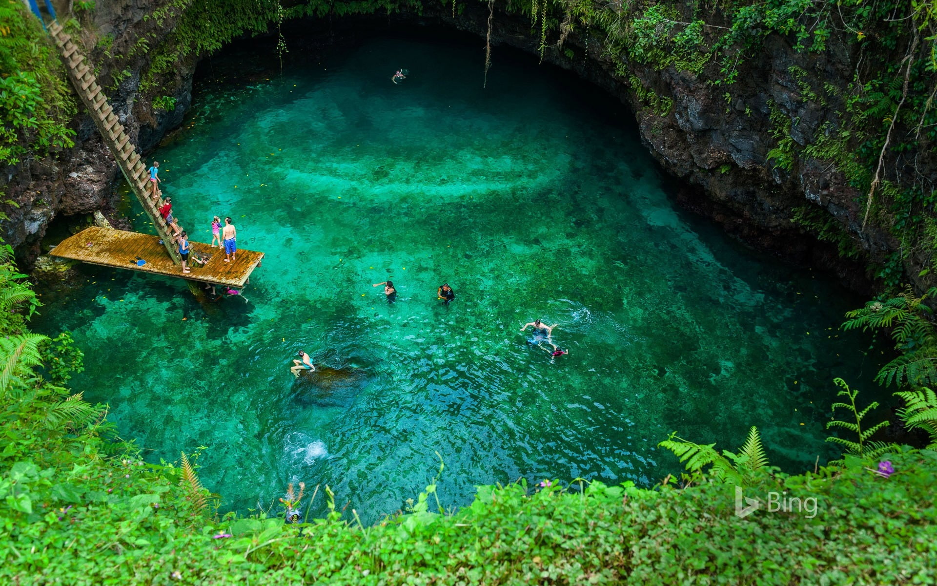 real people, sea, 1080P, people, samoa, sua, green color, bing, day, beauty in nature, transportation, swimming, land, desktop, upolu, nature, group of people, HD Wallpaper