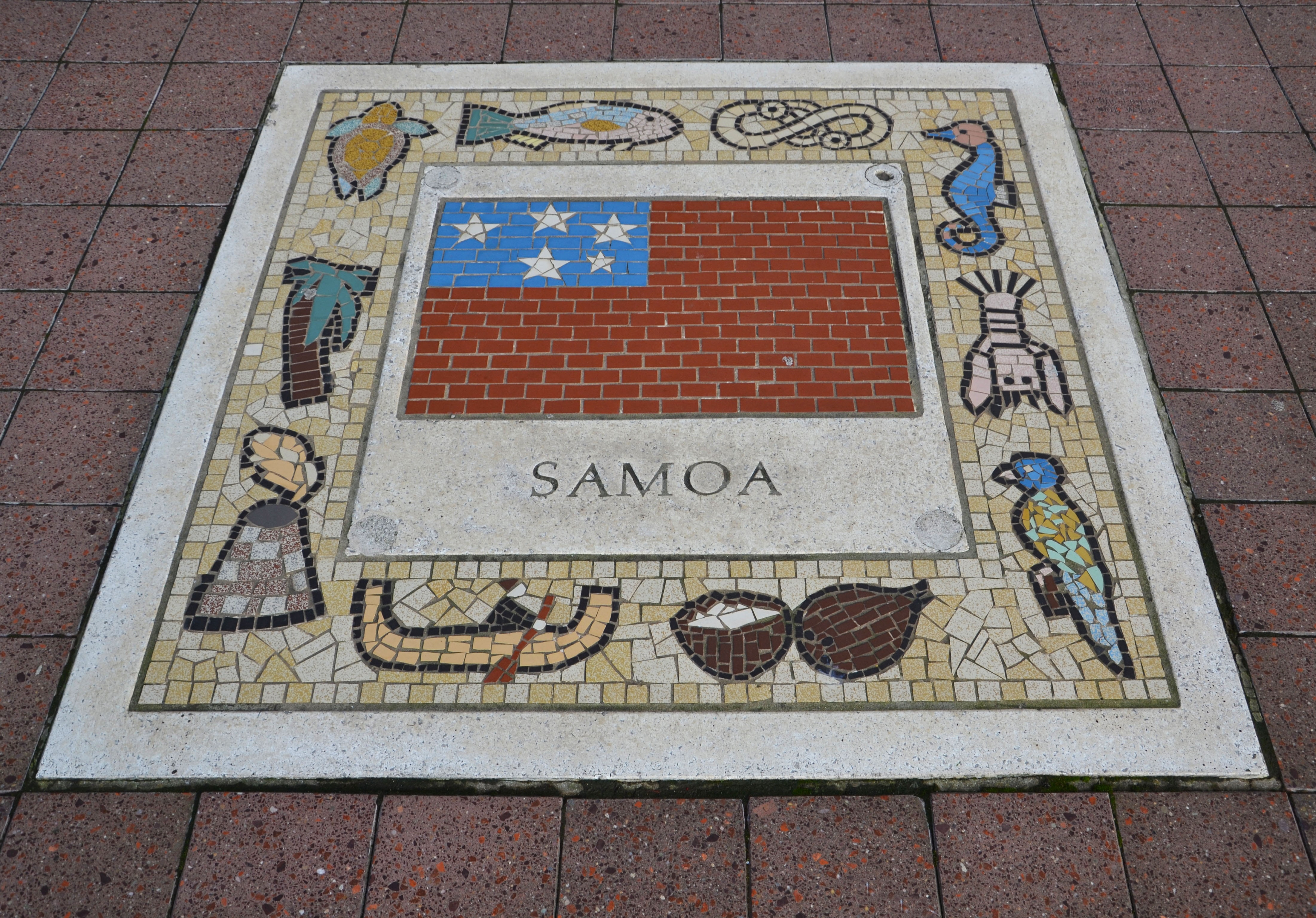 paving stone, togetherness, football, outdoors, close-up, high angle view, symbol, soccer, pattern, non-western script, rugby, sidewalk, samoa, team emblem, HD Wallpaper
