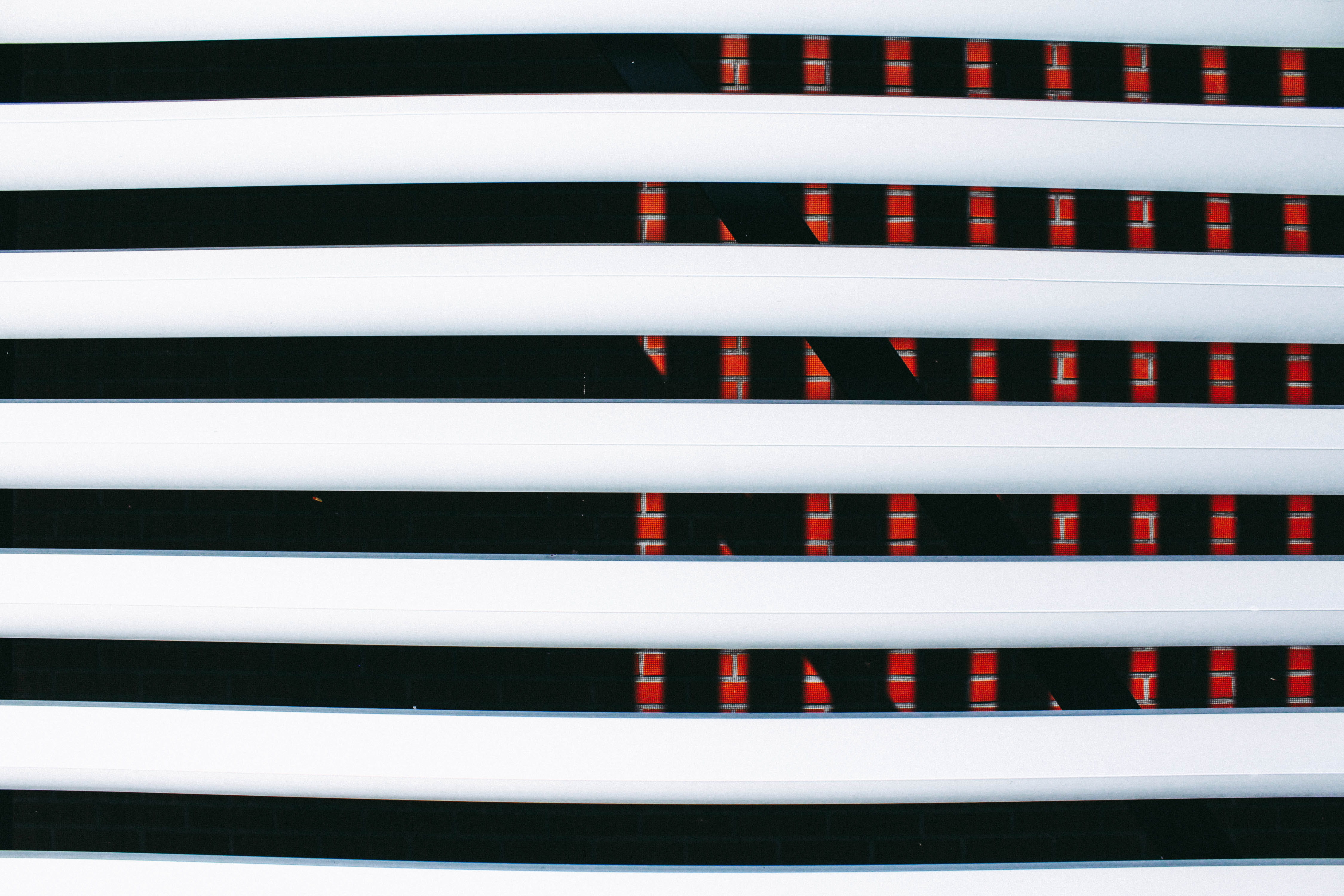 enter bedrijfspark, communication, blinds, architecture, red lines, minimal, pattern, security, industry, backgrounds, repetition, fance, white, HD Wallpaper