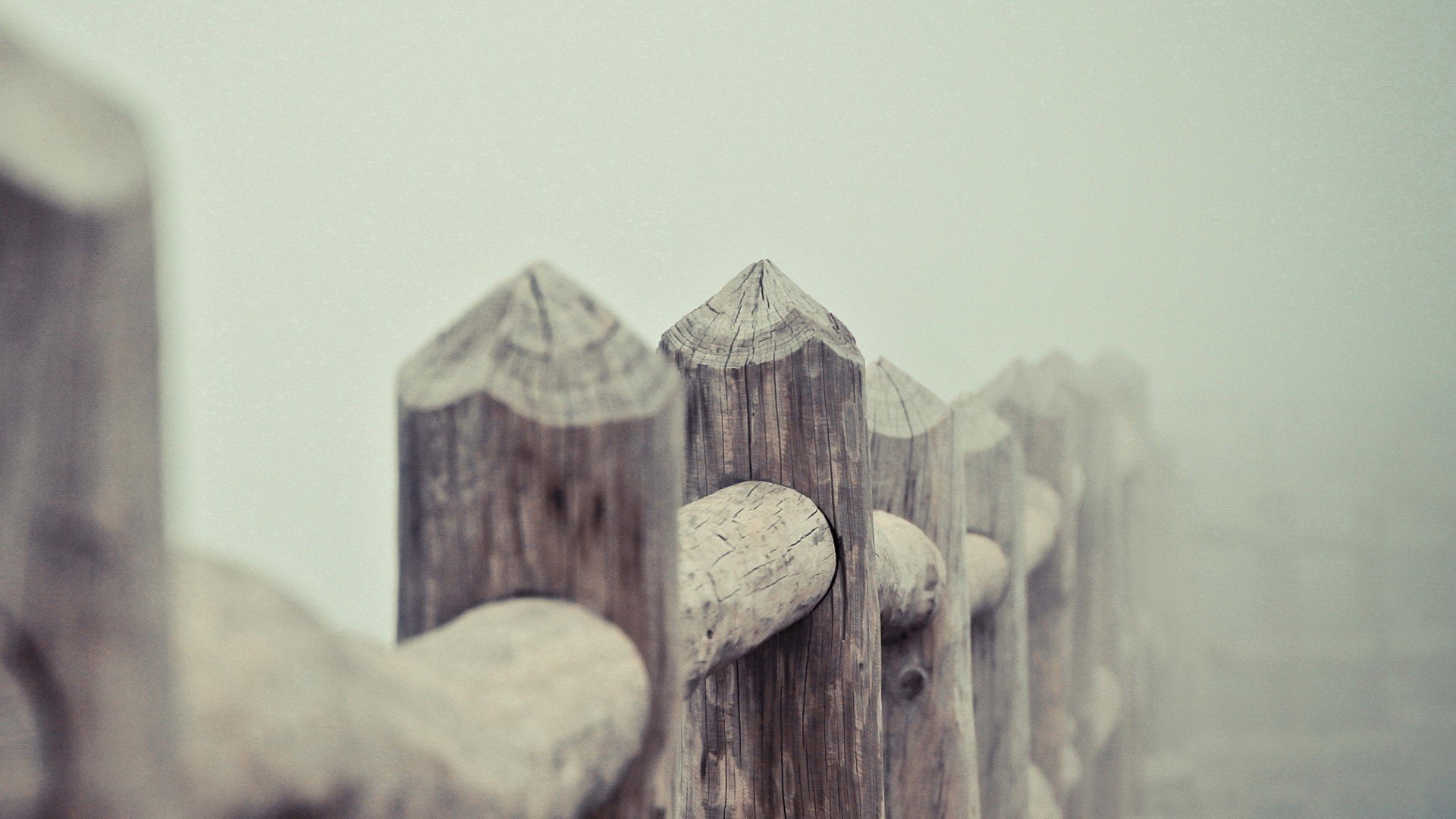 1080P, walls mist wood fance, HD Wallpaper