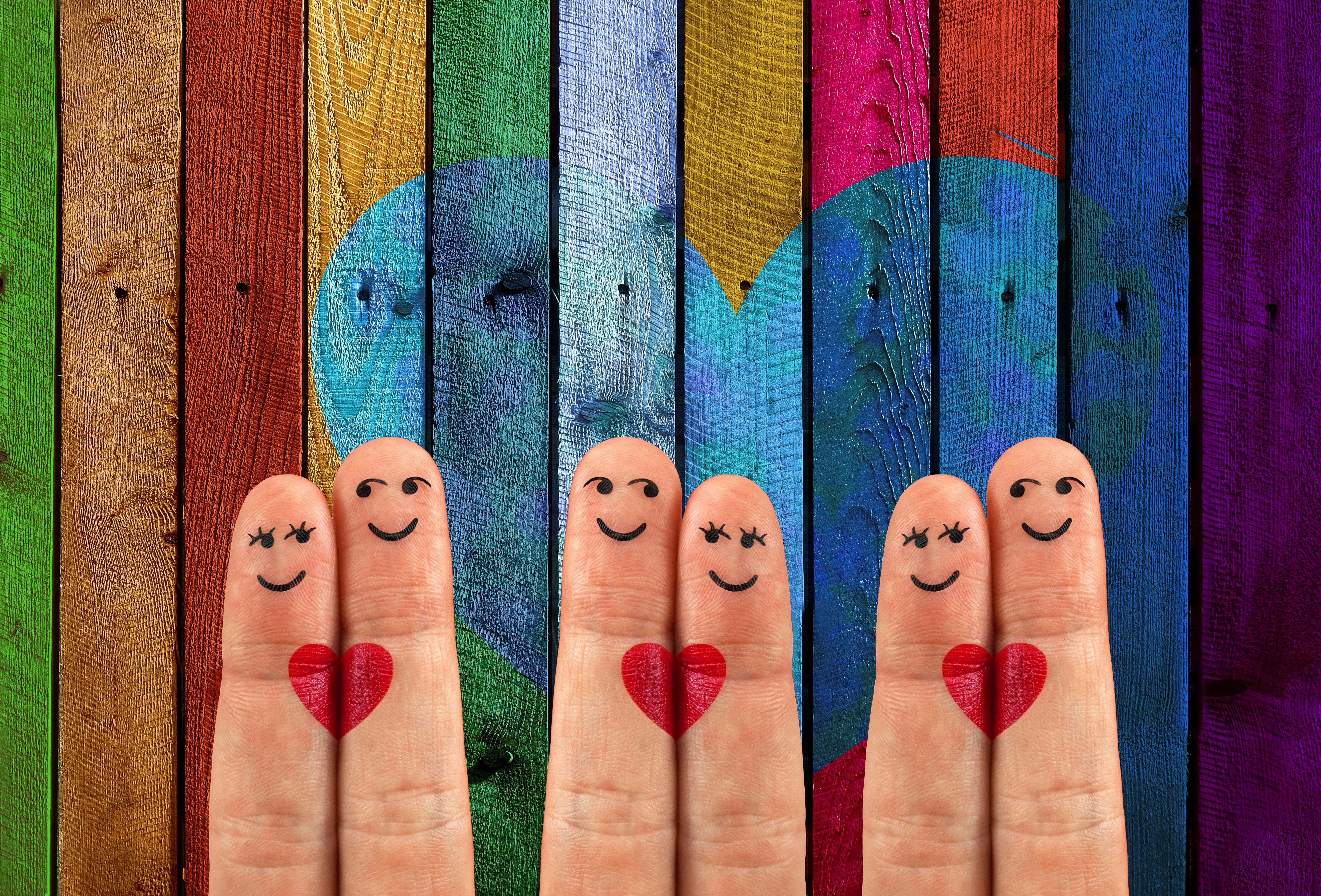 multi colored, feelings, indoors, cheerful, colorful, love, background, group of objects, smile, representation, colored, emotion, thank you, 5K, no people, HD Wallpaper