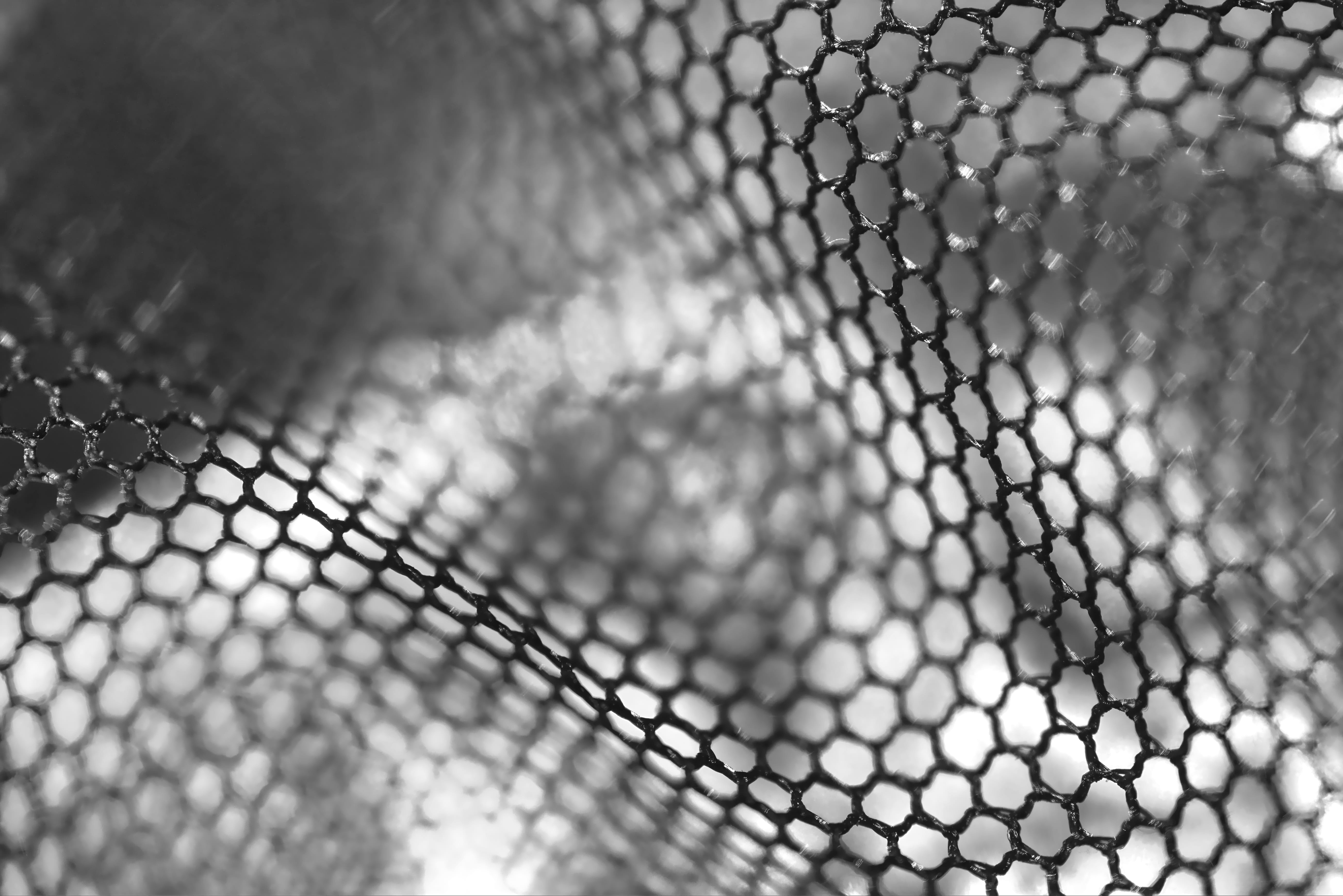 pattern, close-up, selective focus, connected, tulle, fabric, design, backgrounds, tissue, wavy, security, material, fence, 5K, black, cohesion, metal, HD Wallpaper