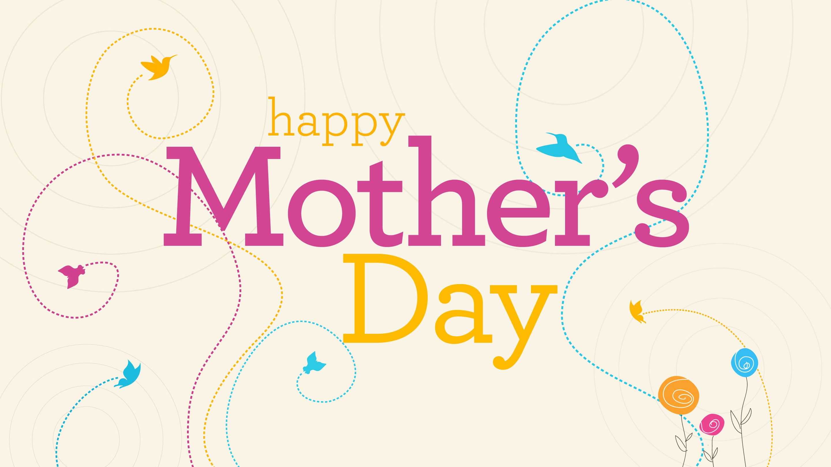 2K, Happy Mothers Day, HD Wallpaper