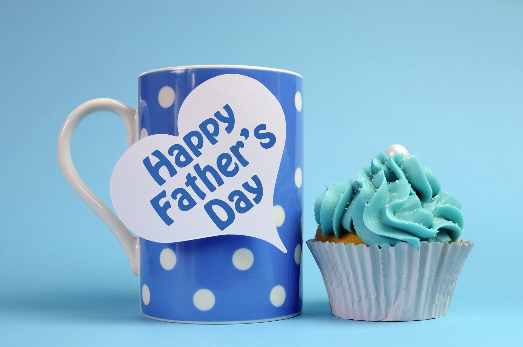western script, father, sweet food, group of objects, card, dessert, day, text, studio shot, cup, love, indoors, positive emotion, heart, still life, blue, HD Wallpaper