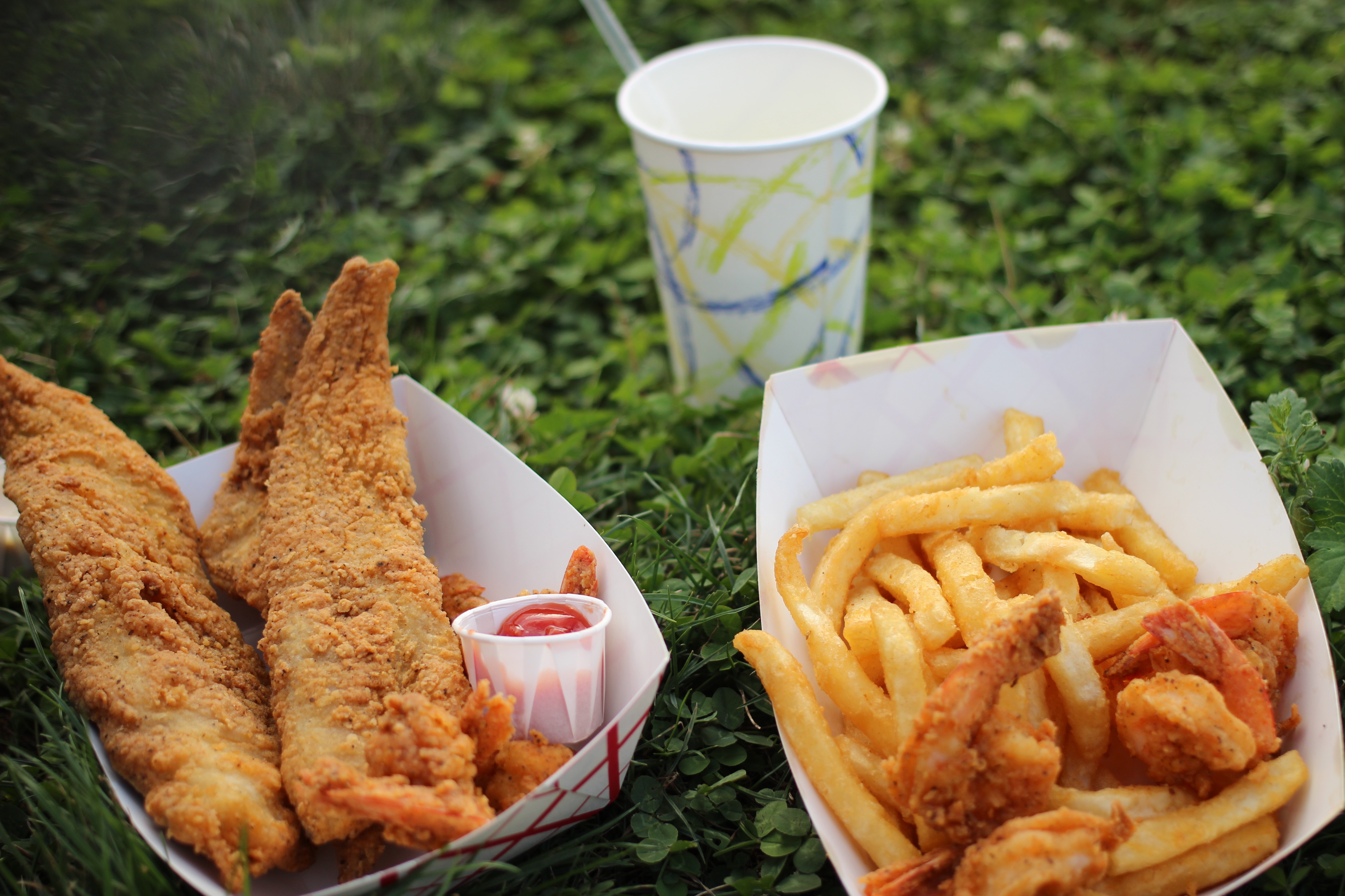 fried chicken, fish and chips, ready-to-eat, freshness, serving size, french fries, potato, temptation, fried potato, meal, unhealthy eating, prepared potato, HD Wallpaper
