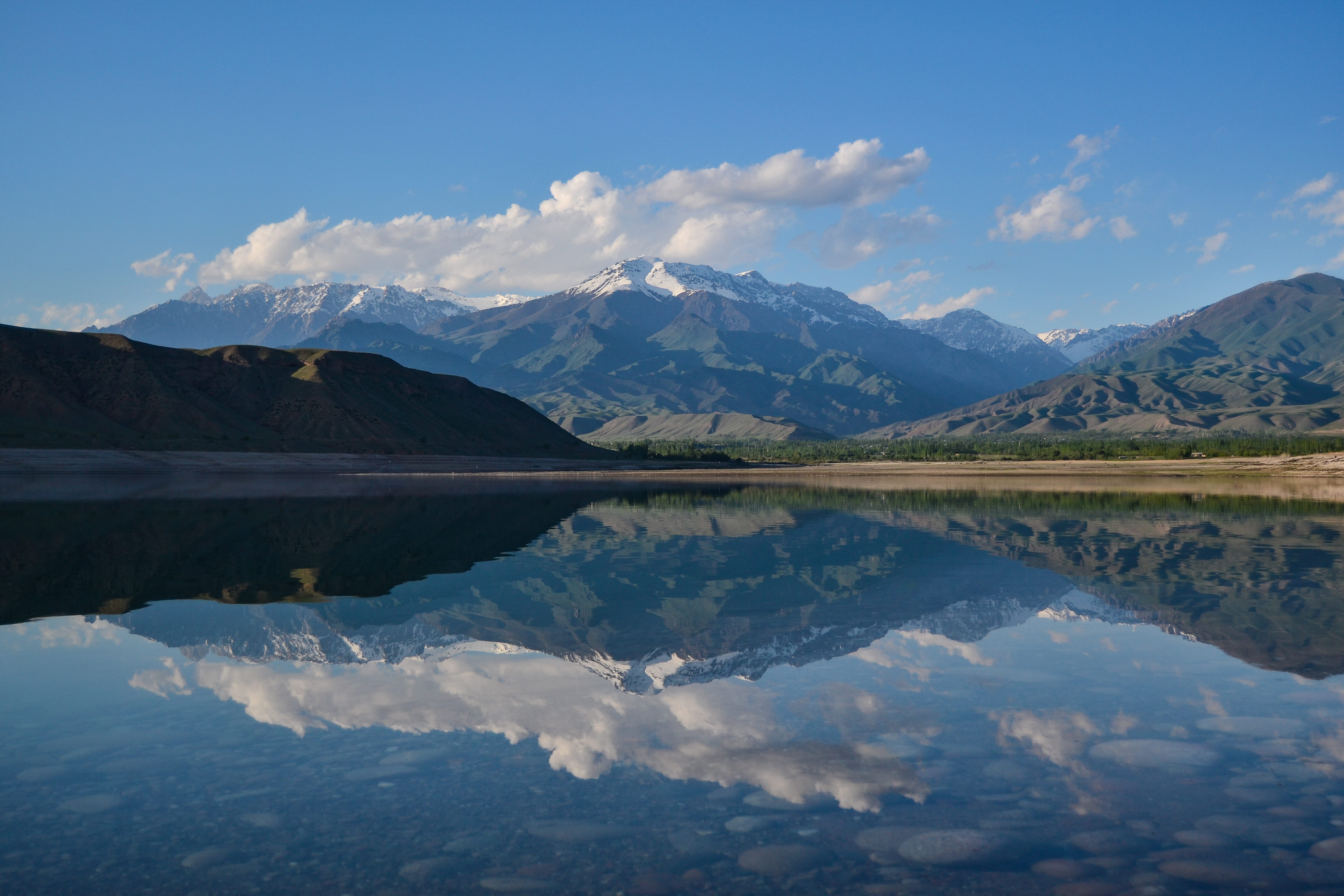 tranquility, travel, majestic, mountains, environment, waterfront, tranquil scene, reflective, explore, glacier, above, field, reflection lake, snowcapped mountain, HD Wallpaper