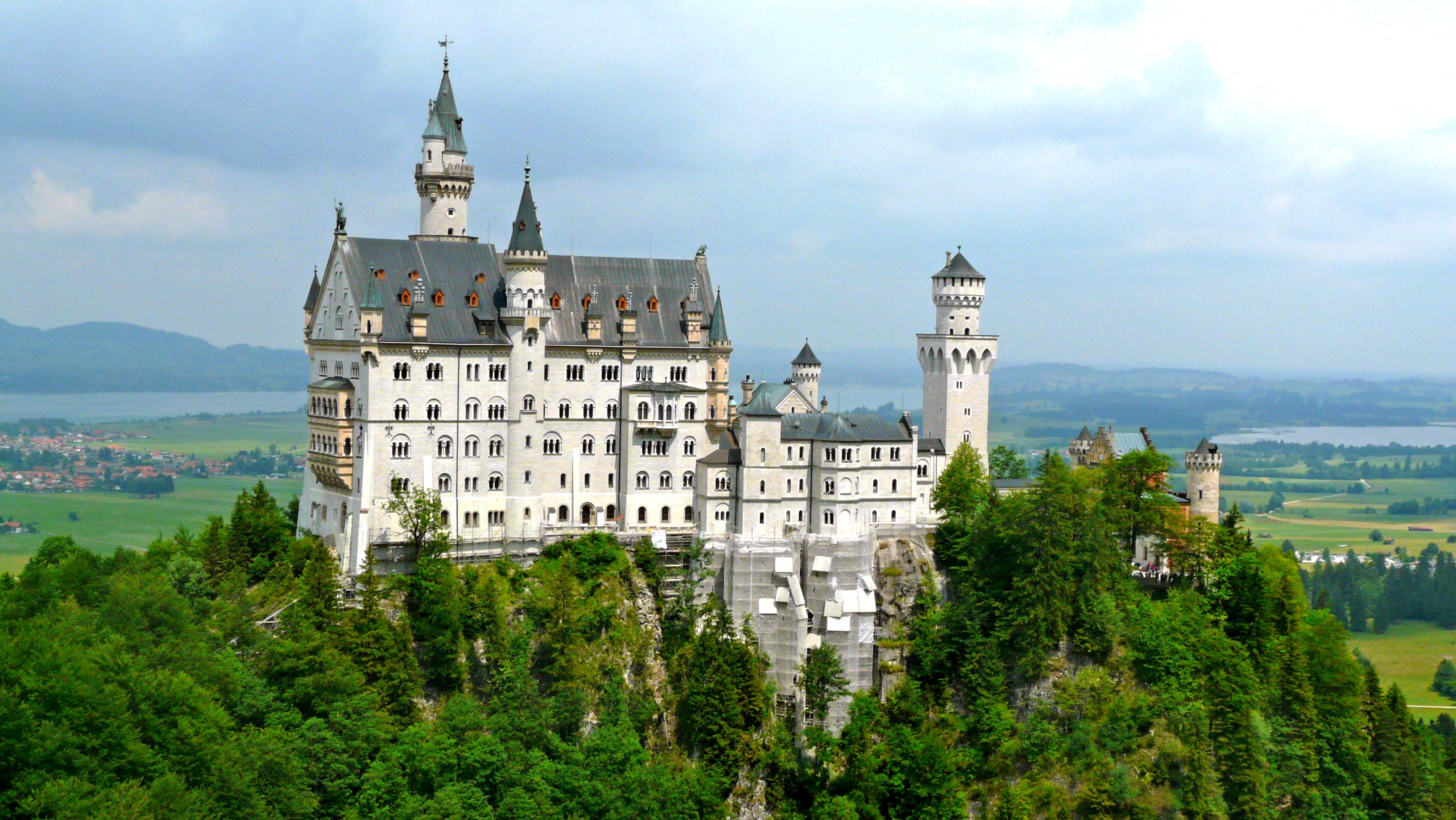 building, travel, architecture, day, government, swimming, history, summer, castle, neuschwanstein, travel destinations, building exterior, the palace, HD Wallpaper