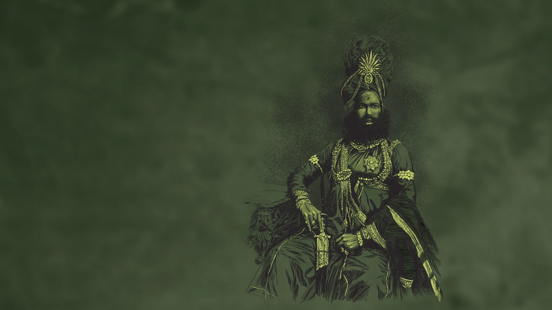 Maharaja de Panda Green, people, blade, 1080P, Sheikh, HD Wallpaper