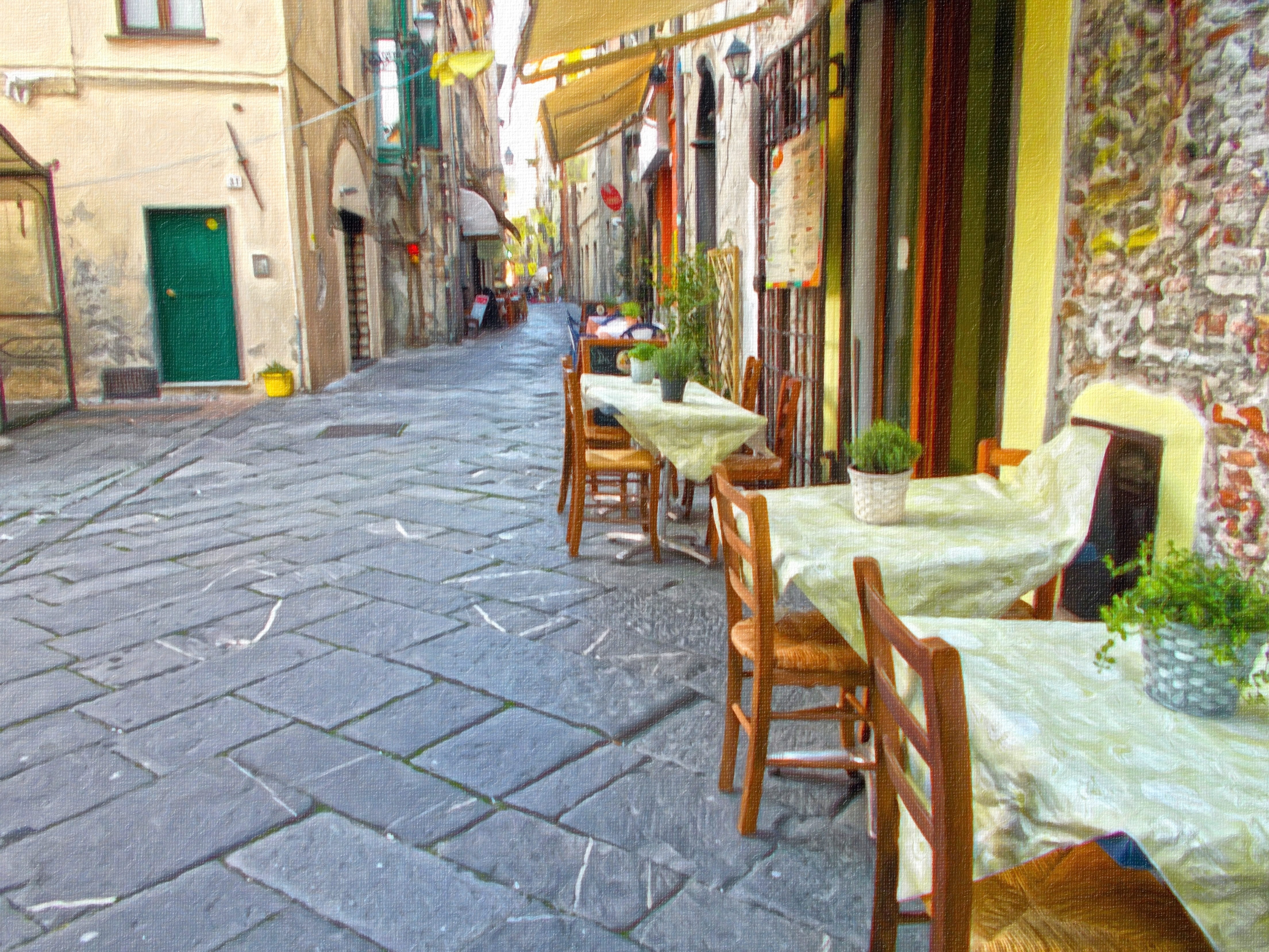 building exterior, typical, chair, city, paving stone, pizzeria, set, lasticato, restaurant, wall, dining, four, day, historical centre, sidewalk cafe, HD Wallpaper