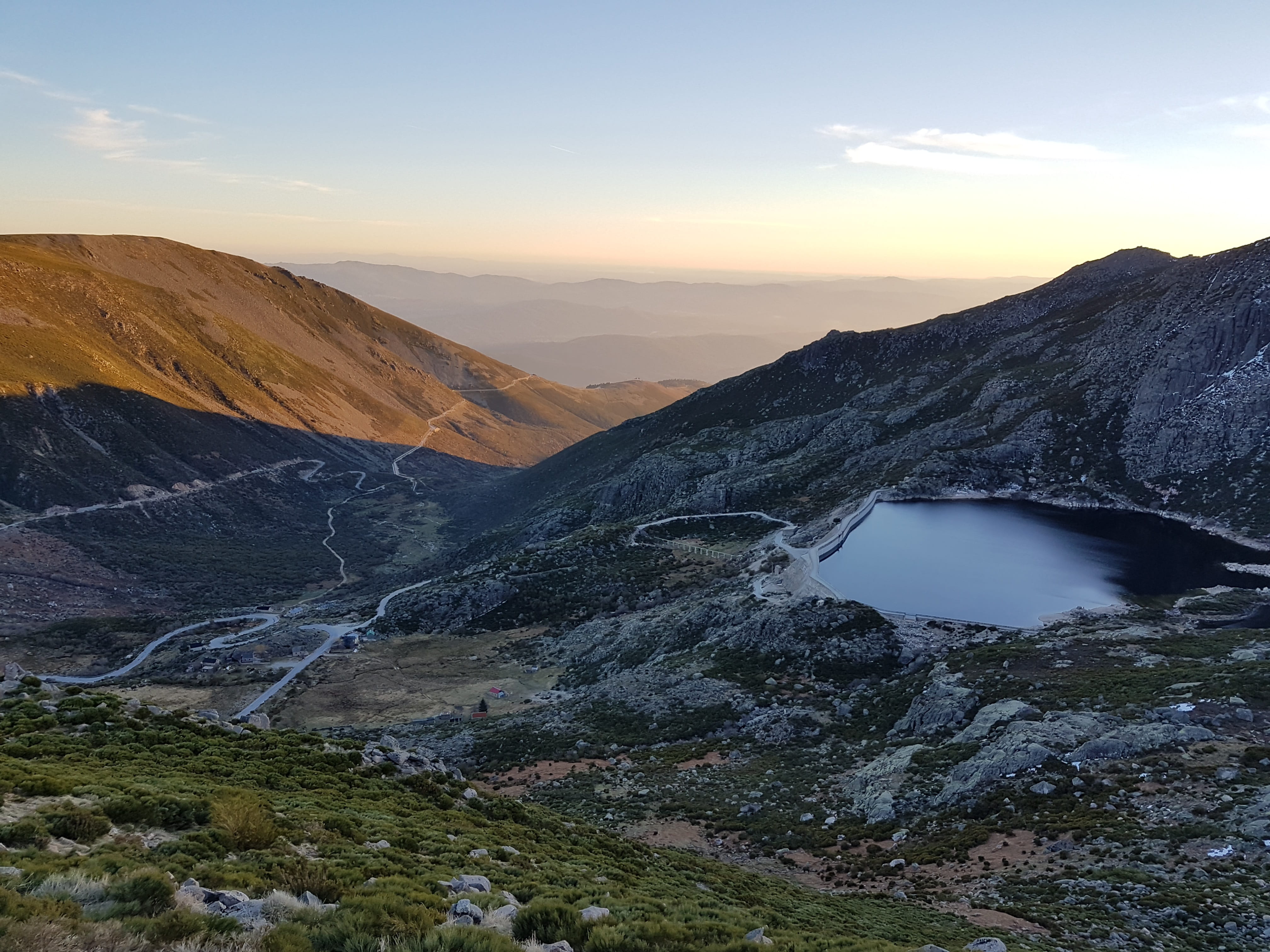 remote, water, lake, outdoors, tranquil scene, idyllic, cloud - sky, mountain, beauty in nature, non-urban scene, serra da estrela, tranquility, nature, HD Wallpaper