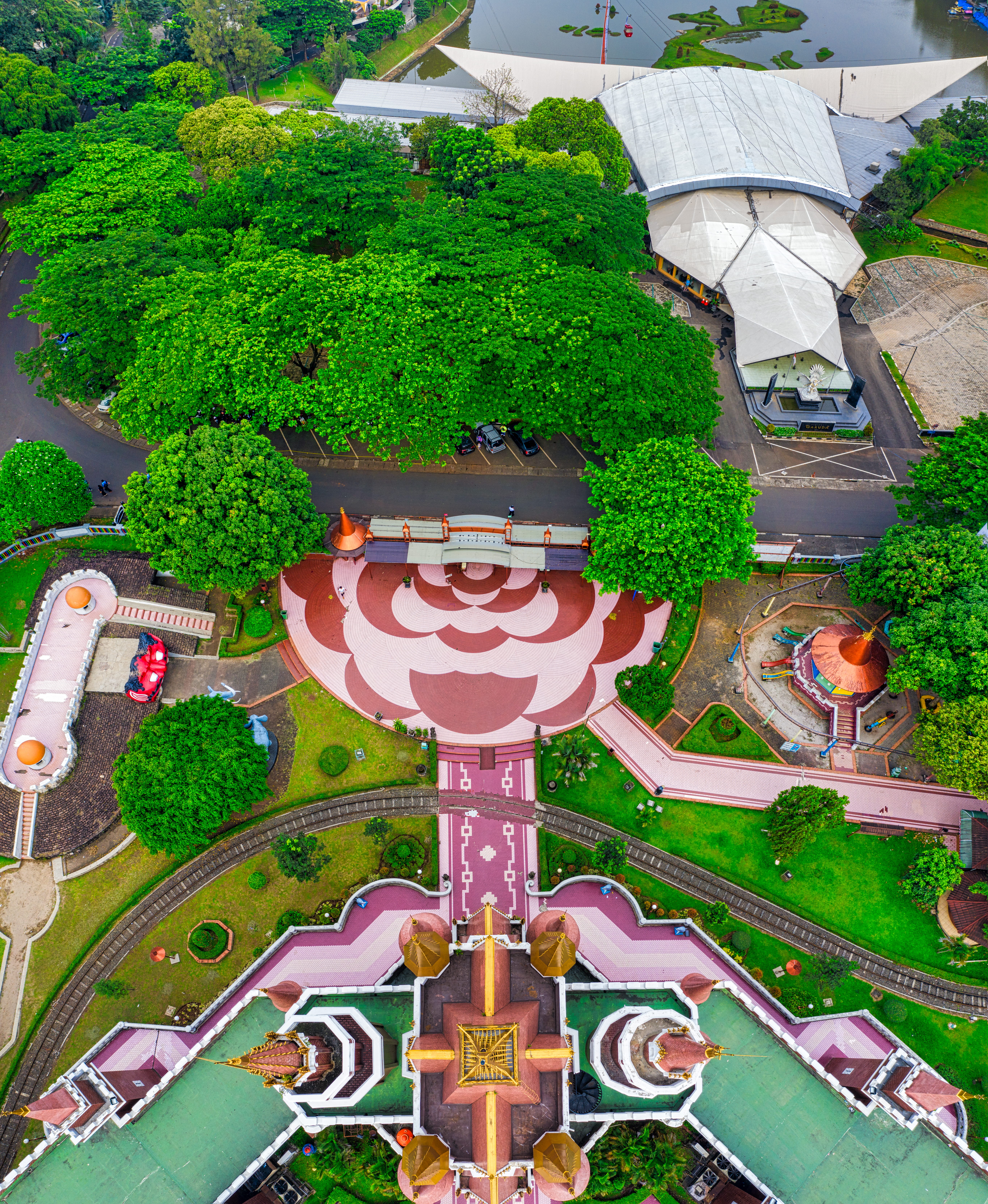 birds eye view, nature, from above, colors, buildings, city, exterior, green color, landscape, drone shot, growth, water, aerial photography, bright, aerial, Phone HD Wallpaper