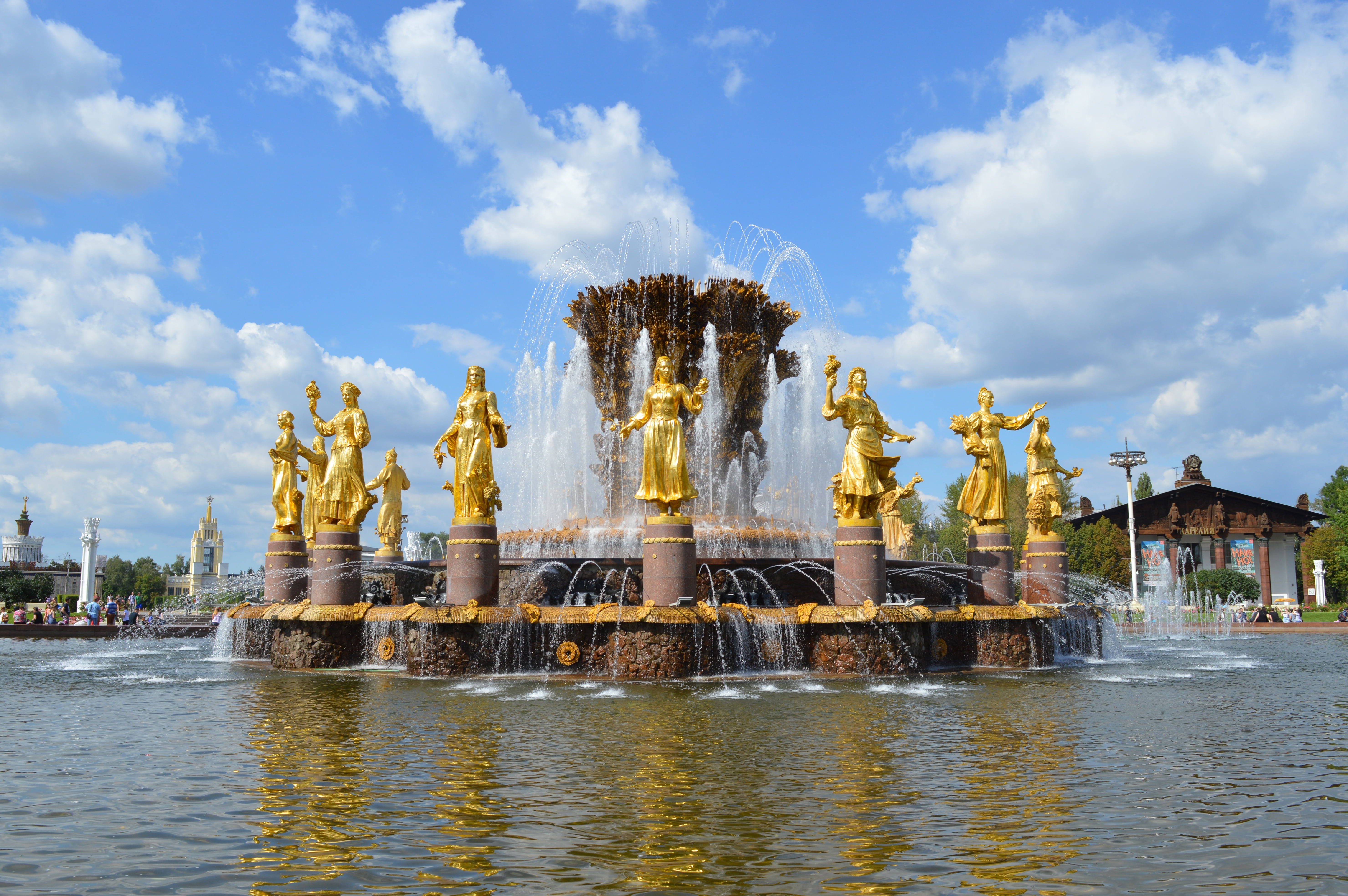 religion, architecture, sights, history, statue, spraying, outdoors, historical, enea, sculpture, the soviet union, the ussr, beautiful, building, spirituality, HD Wallpaper