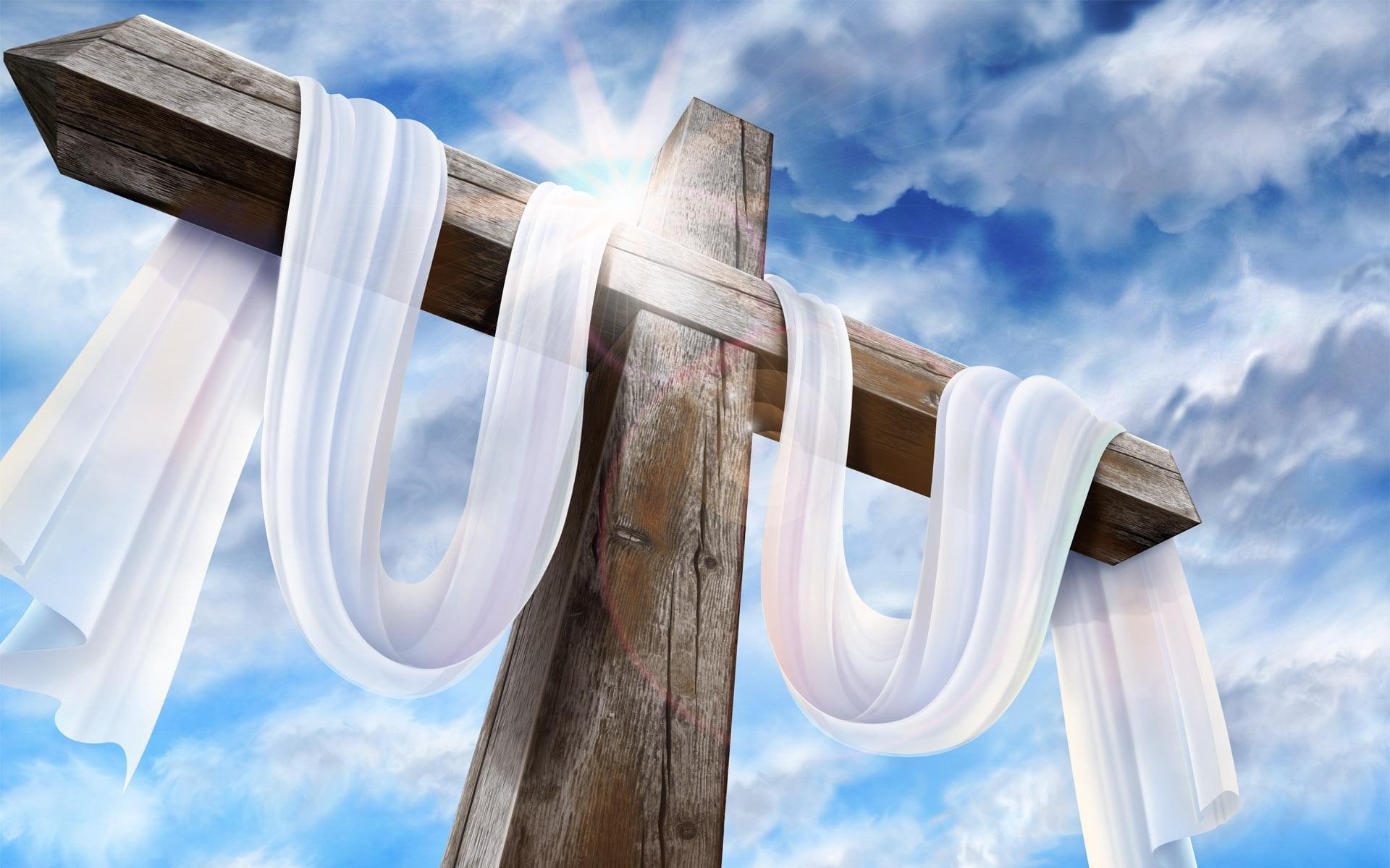abstract, 1080P, cross, sky, Clouds, Jesus, white, swag, hd, art, HD Wallpaper