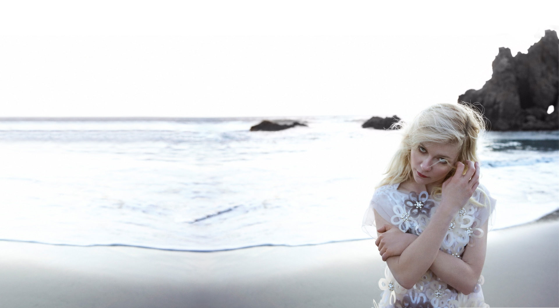 beach, dunst, kirsten, 1080P, photoshoot, HD Wallpaper