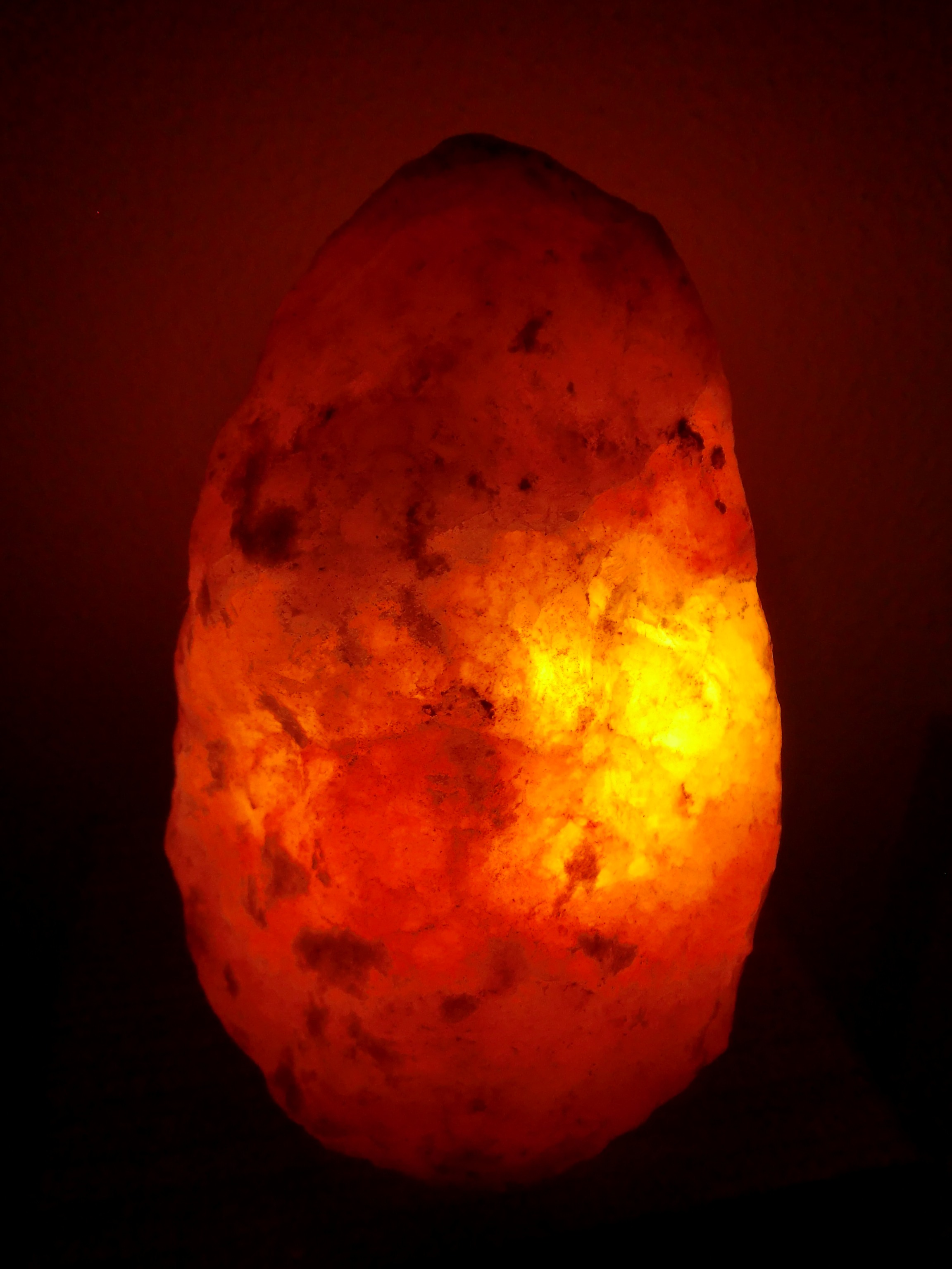 heat, orange color, mineral, salt crystal lamp, freshness, single object, food, fruit, no people, black background, colored background, indoors, glow, nature, Phone HD Wallpaper