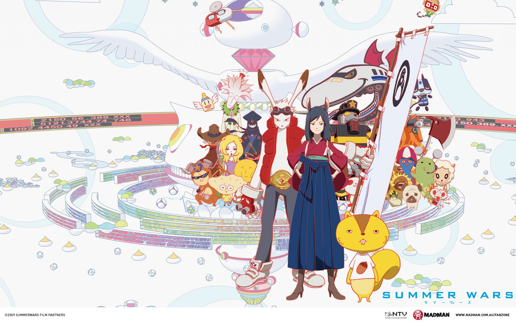 Summer Wars, lifestyles, 720P, leisure activity, holding, amusement park ride, multi colored, amusement park, large group of objects, representation, day, HD Wallpaper