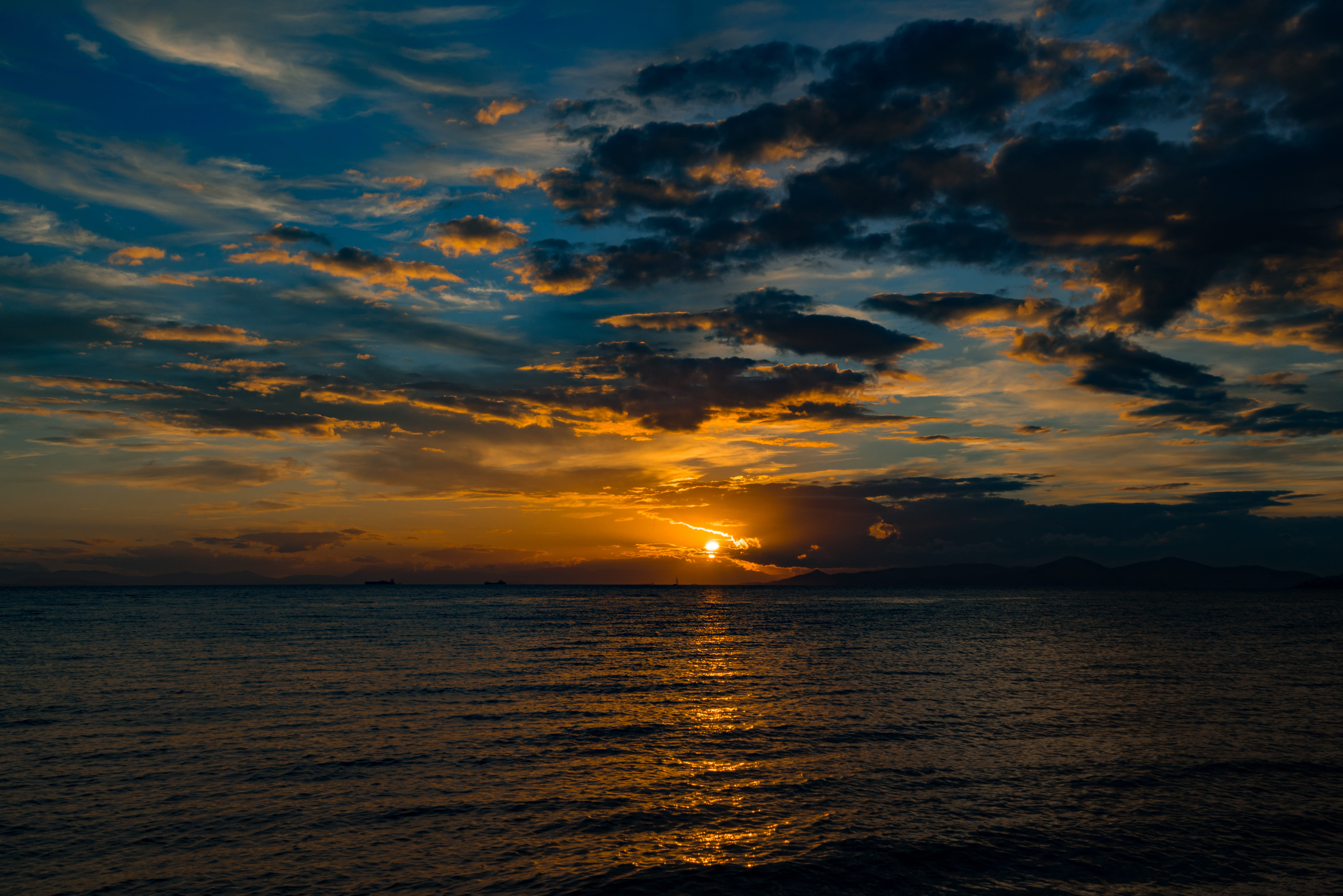 horizon over water, scenics - nature, sony, water, dramatic sky, tranquility, sunset, cloudporn, cloud - sky, beauty in nature, idyllic, sky, nature, palaio faliro, HD Wallpaper