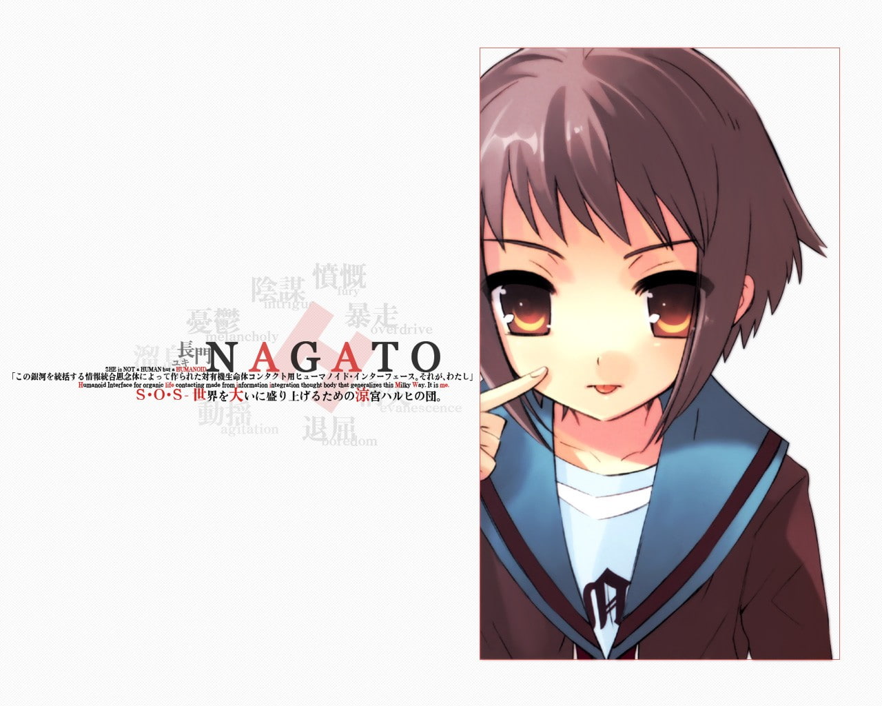 The Melancholy of Haruhi Suzumiya, headshot, close-up, creativity, business, text, human representation, studio shot, one person, indoors, 720P, anime, HD Wallpaper