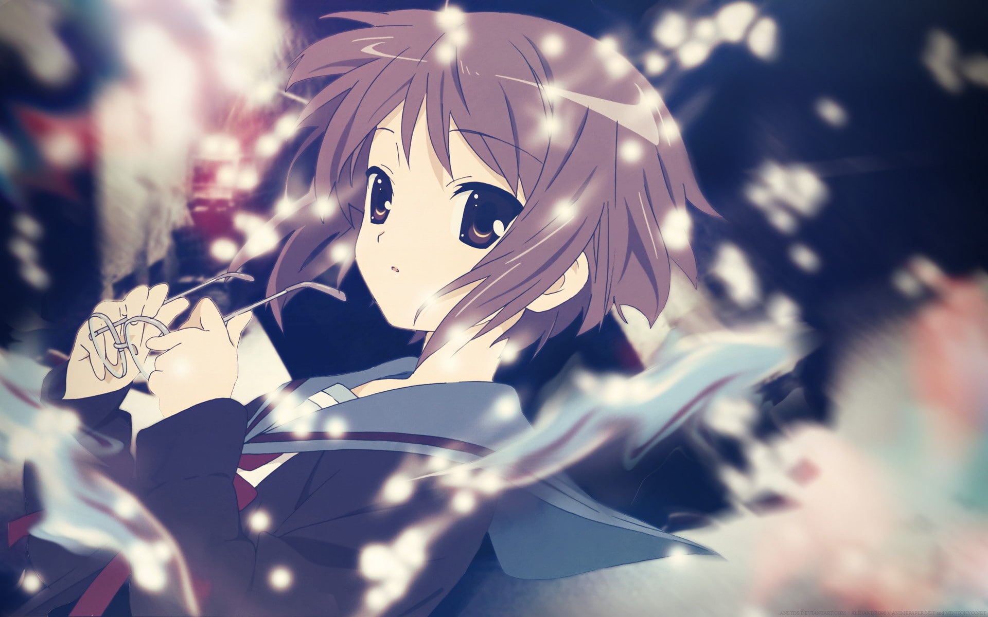 short hair, celebration, selective focus, mask - disguise, 1080P, mask, hanging, anime, event, indoors, anime girls, representation, creativity, shiny, HD Wallpaper