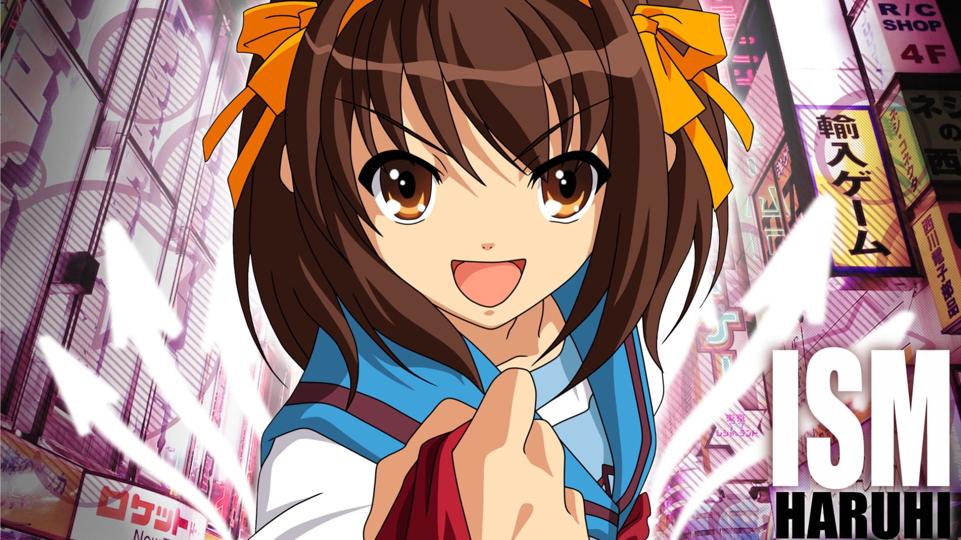 no people, wall - building feature, creativity, communication, architecture, representation, The Melancholy of Haruhi Suzumiya, close-up, craft, graffiti, HD Wallpaper