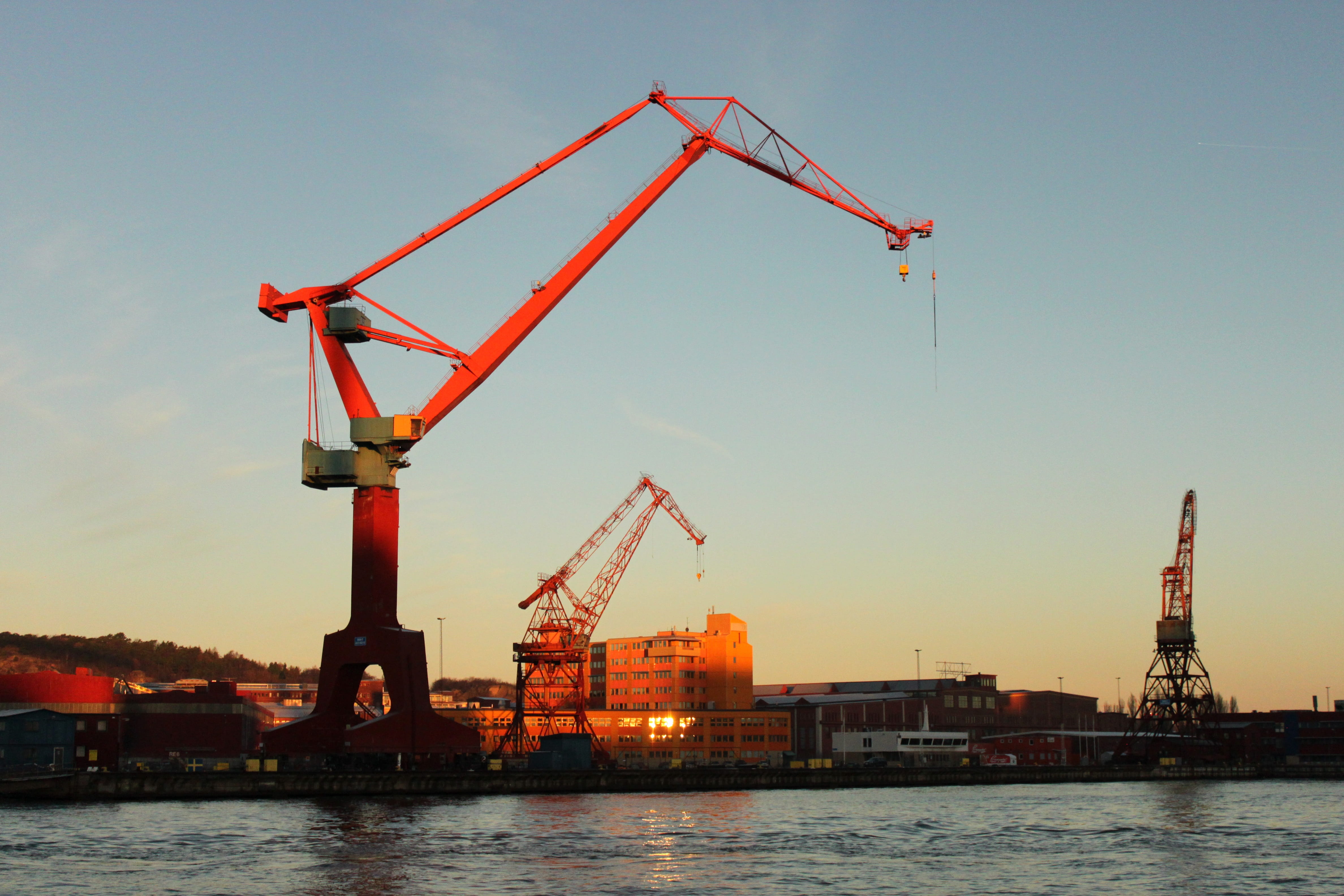 port, built structure, commercial dock, industrial equipment, business, pier, construction industry, freight transportation, crane, machinery, shipping, HD Wallpaper