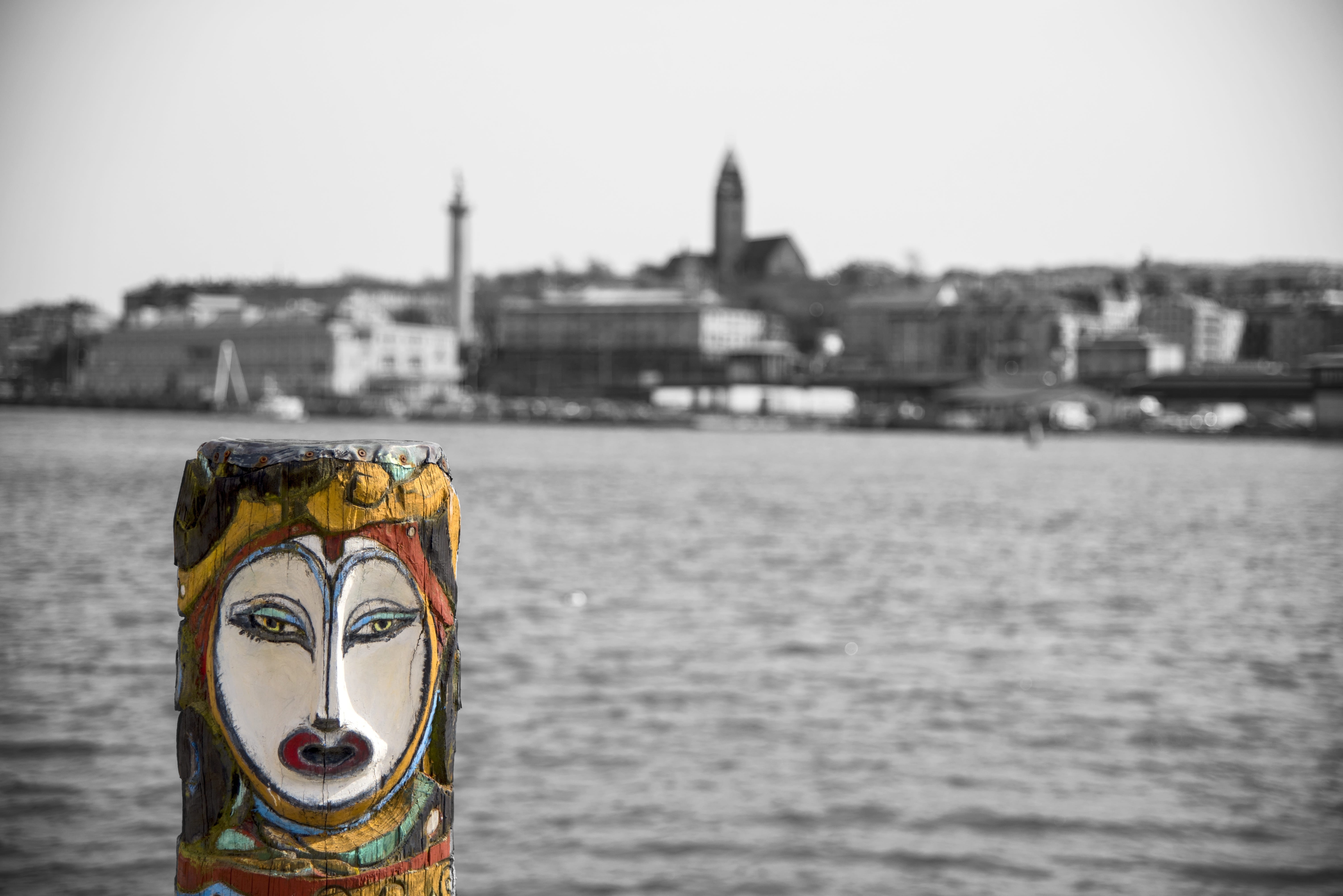 the west coast, building exterior, tourism, nautical vessel, city, outdoor, water, nature, art and craft, sky, panoramic, human representation, day, representation, HD Wallpaper