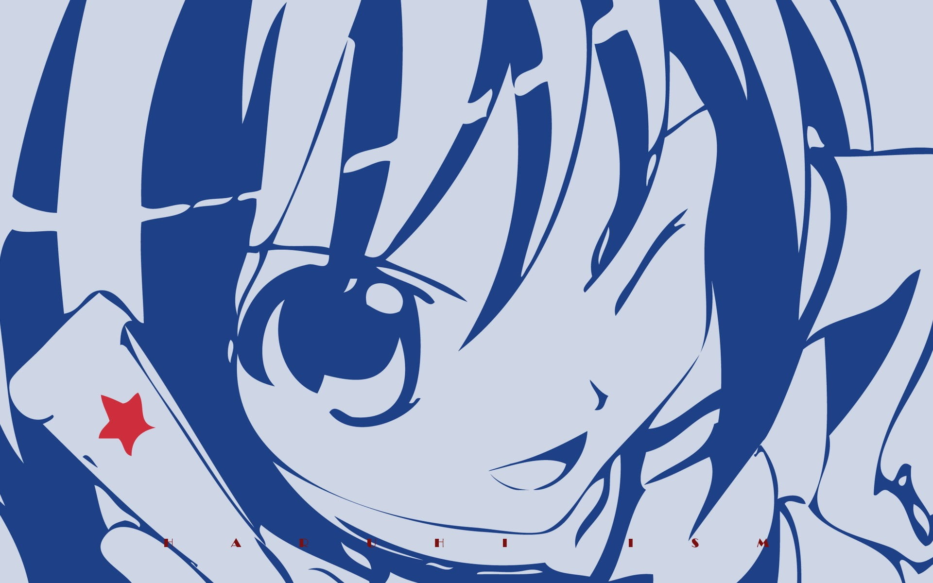 close-up, The Melancholy of Haruhi Suzumiya, design, animal representation, blue, white color, abstract, Suzumiya Haruhi no Yuutsu, 1080P, shape, representation, HD Wallpaper