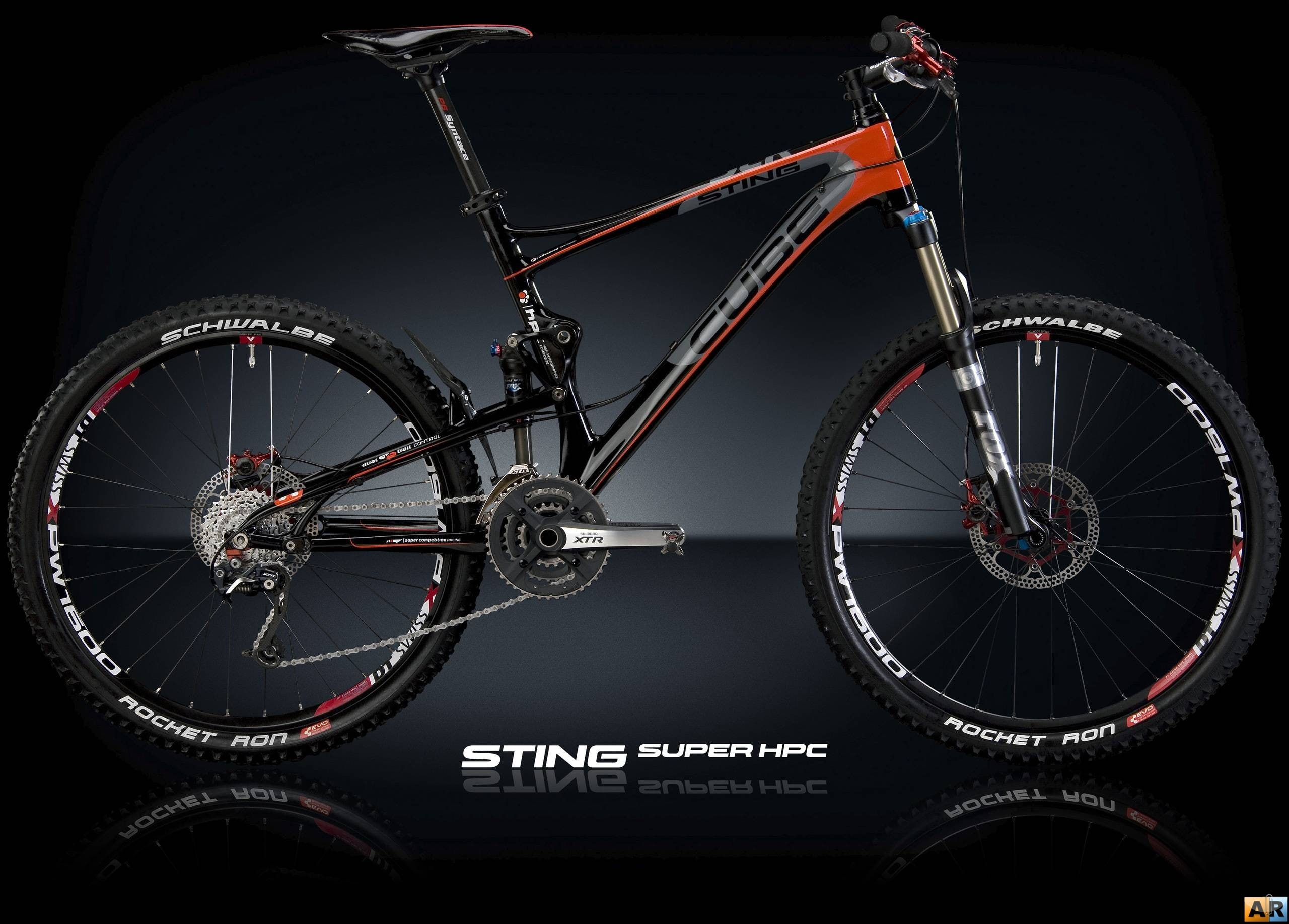 suspension, communication, vector, STING Super HPC, 2K, mountain Bike, black background, full, cycle, no people, travel, sport, bicycle, the dark background, HD Wallpaper