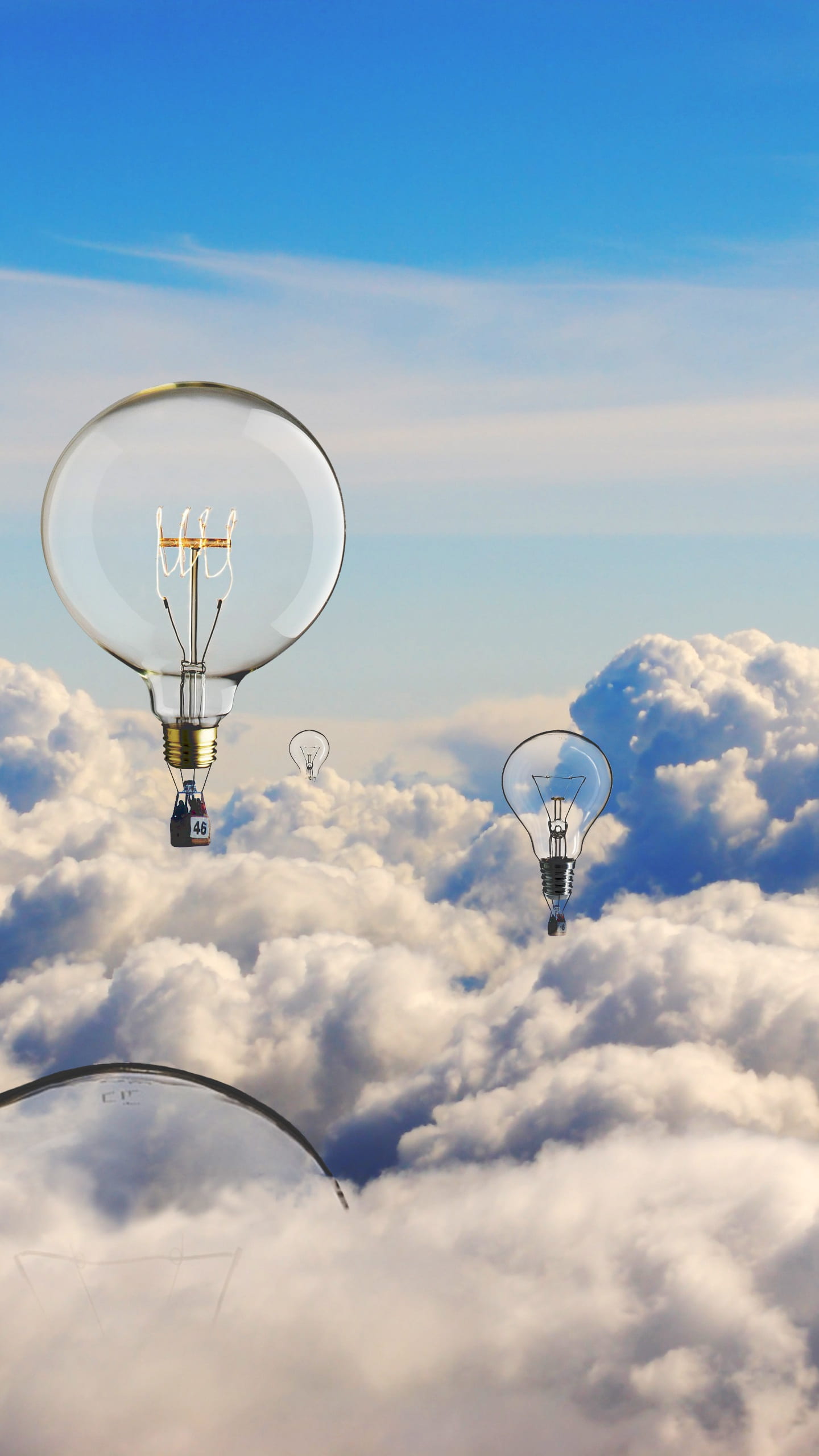 flying, street light, desktop, nature, transportation, sun, low angle view, air vehicle, scenics - nature, lighting equipment, blue, hot air balloon, outdoors, Phone HD Wallpaper