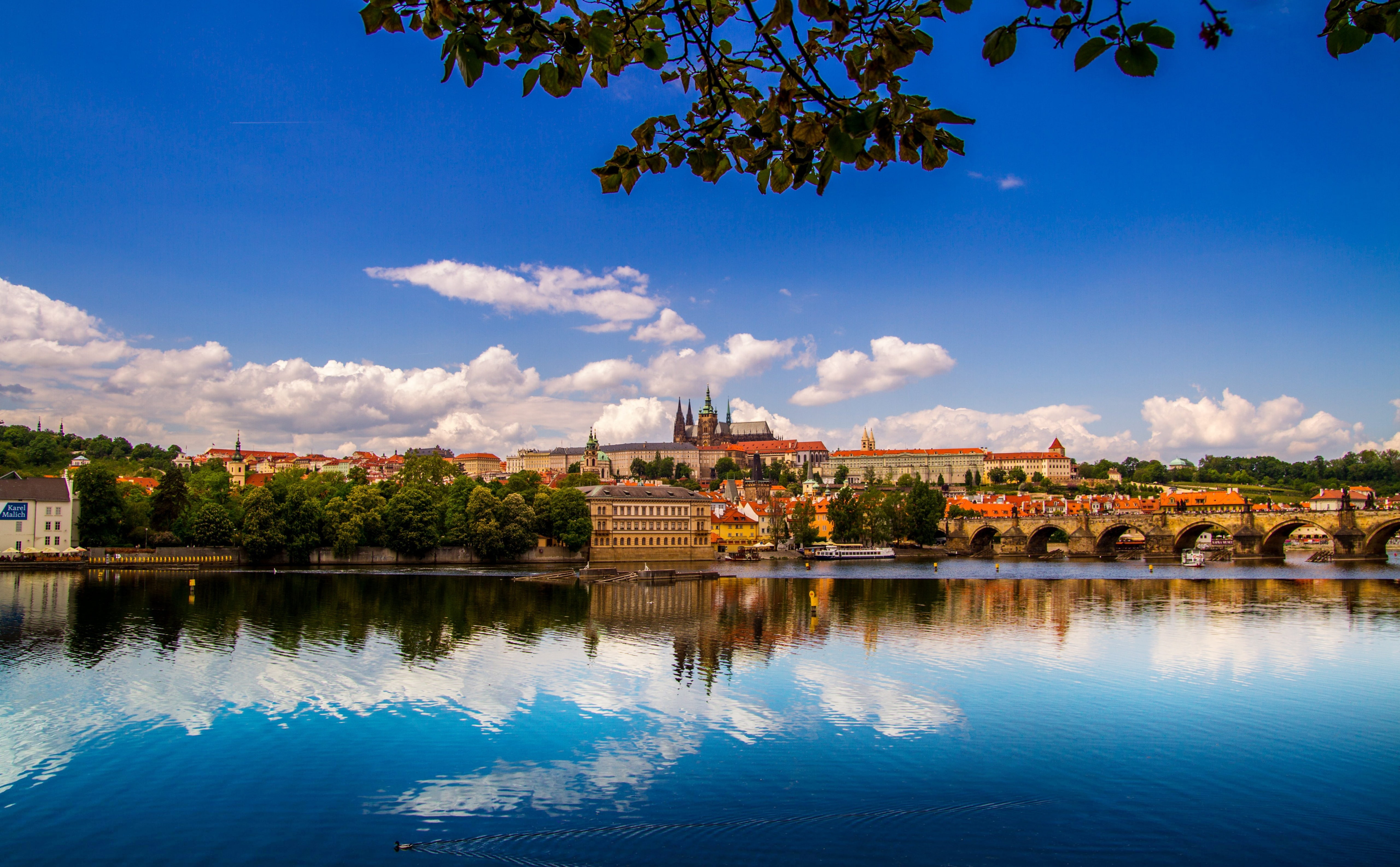 City, tourism, Daytime, blue, prague, PragueCastle, castledistrict, nature, Czech Republic, Bridge, travel destinations, visit, sky, attractions, sightseeing, HD Wallpaper