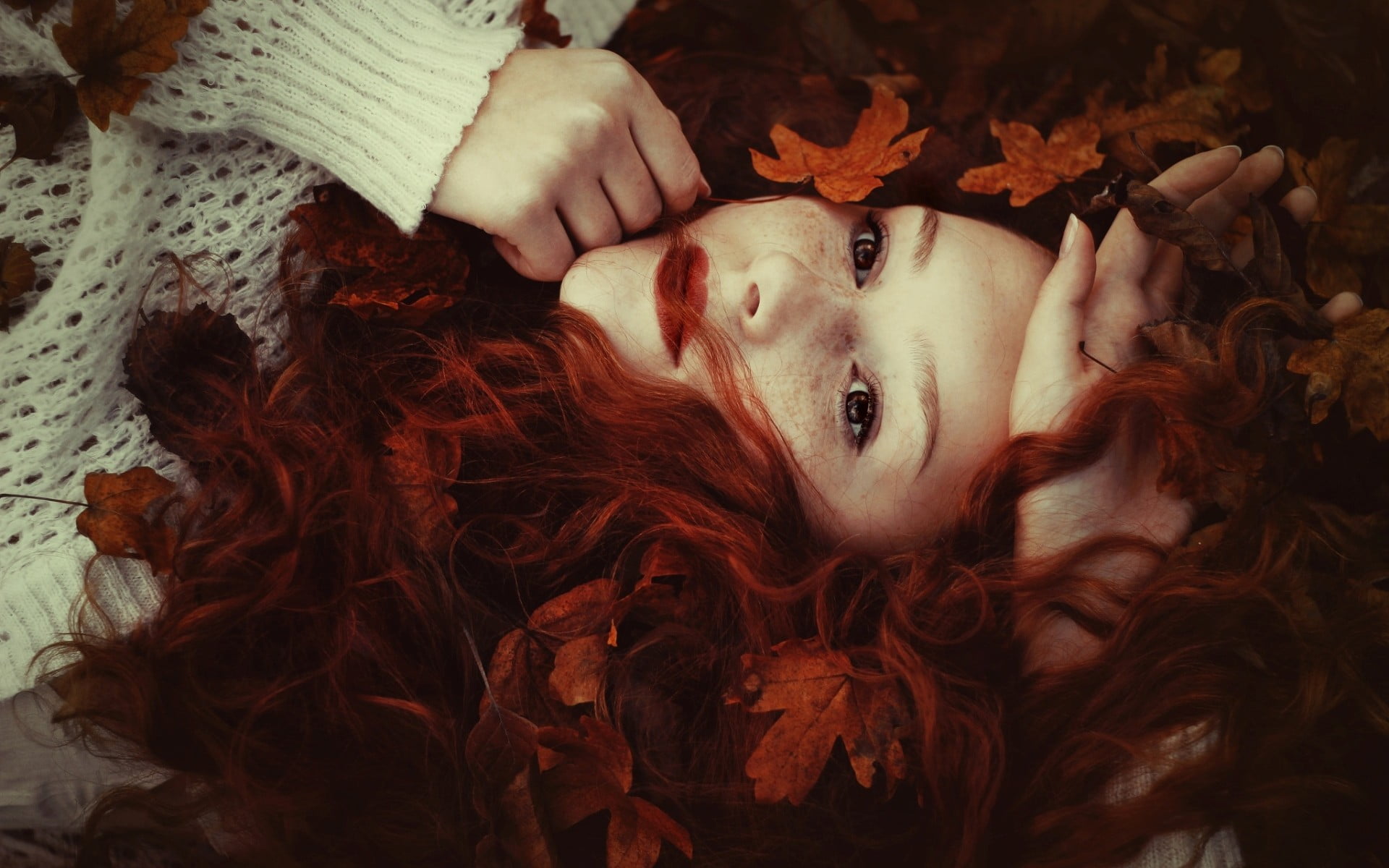 human Face, beautiful woman, looking at camera, lying Down, human body part, fashion, beauty, fantasy, headshot, cute, pink, long hair, women, hair, leisure activity, HD Wallpaper