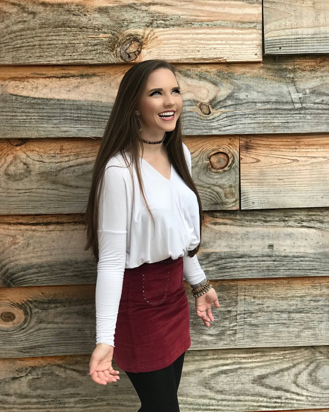looking at camera, lifestyles, happiness, toothy smile, brunette, adult, leisure activity, white shirt, model, long hair, teeth, teen , laughing, emotion, Phone HD Wallpaper