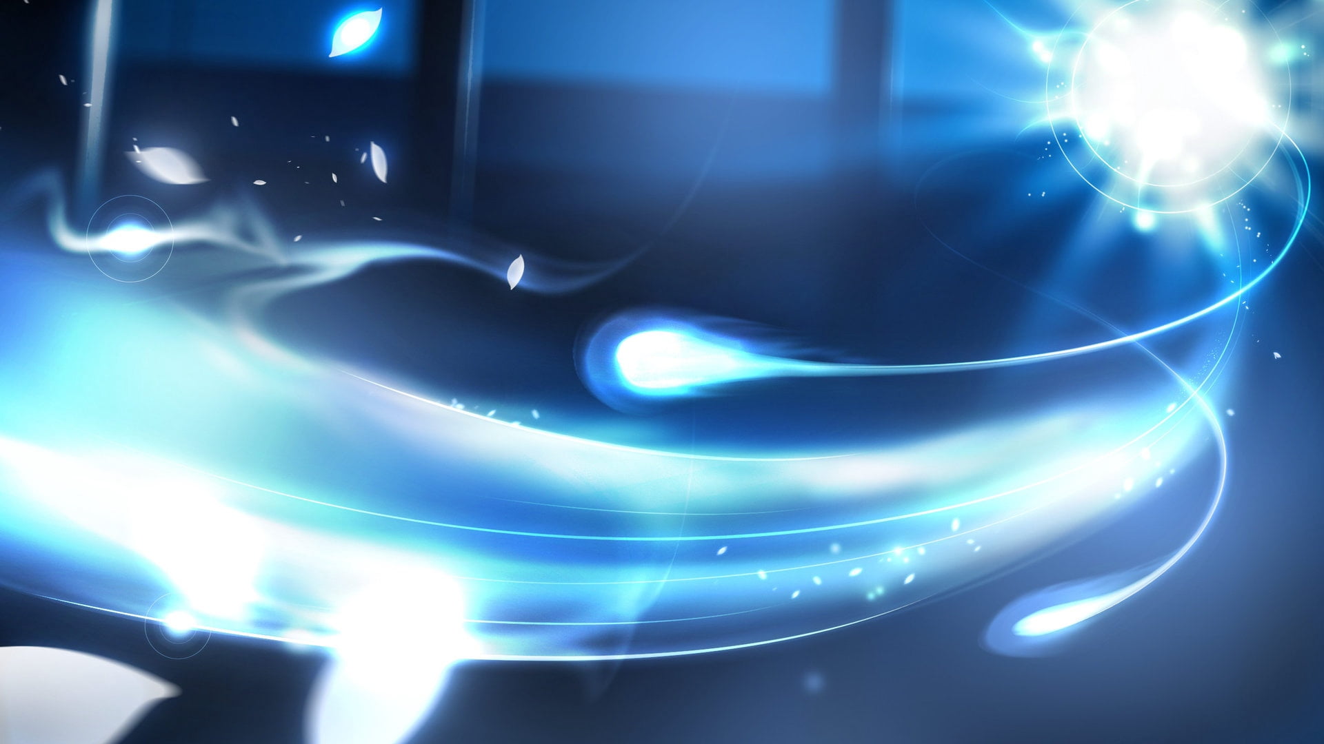 photographic Effects, movement, shine, abstract, abstract backgrounds, blue, design, lighting equipment, shiny, waves, digitally Generated Image, no people, HD Wallpaper