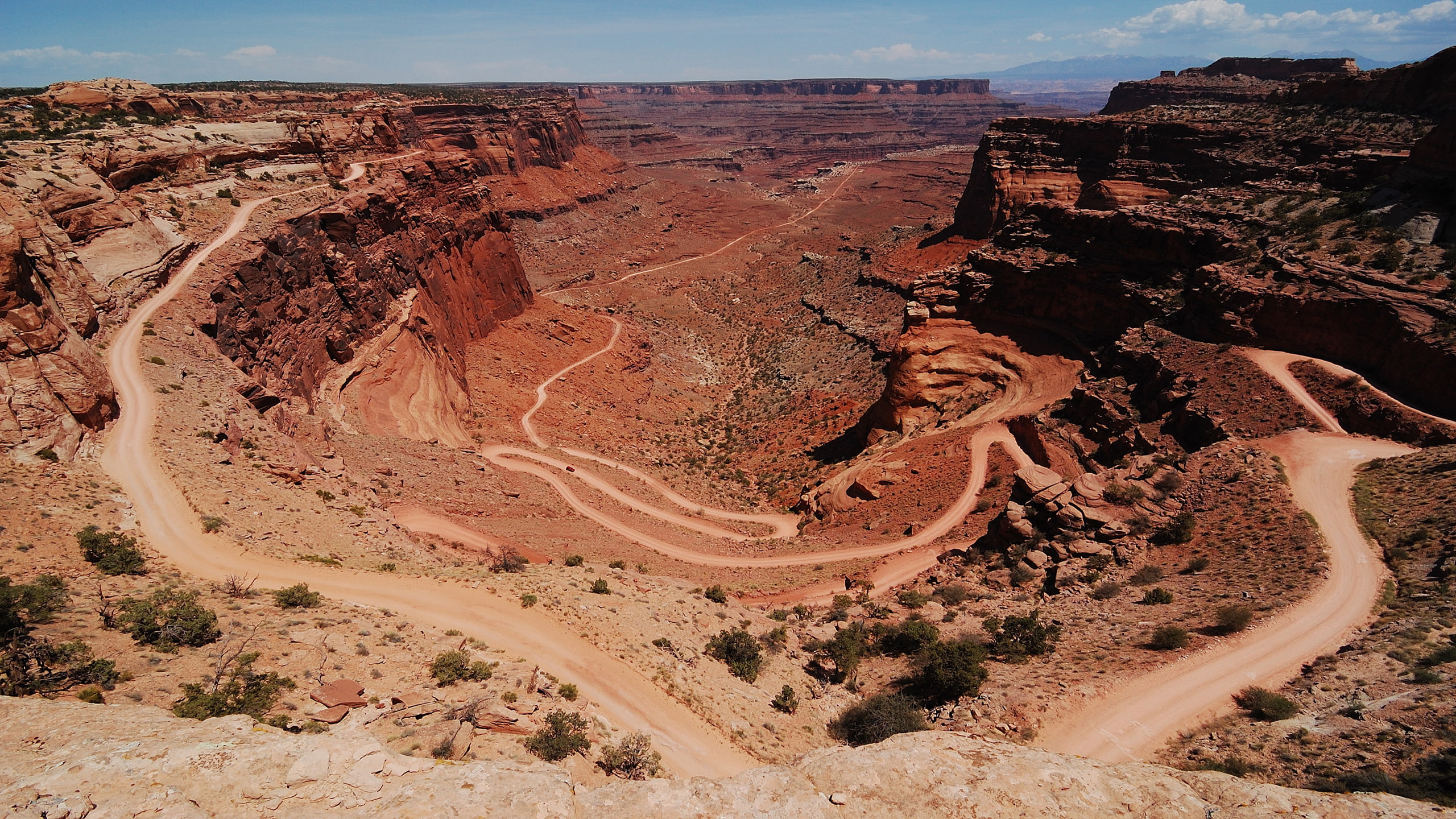 zig, trail, car, canyon, zagging, switchbacks, shafer, 2K, HD Wallpaper