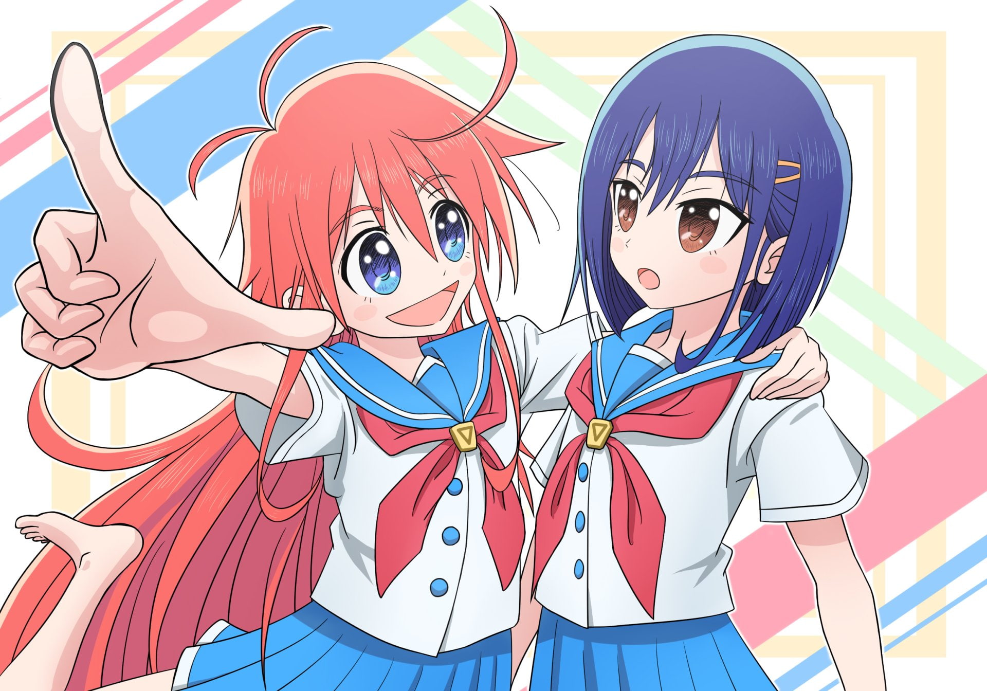 1080P, Flip Flappers, Papika (Flip Flappers), Anime, Kokona (Flip Flappers), HD Wallpaper