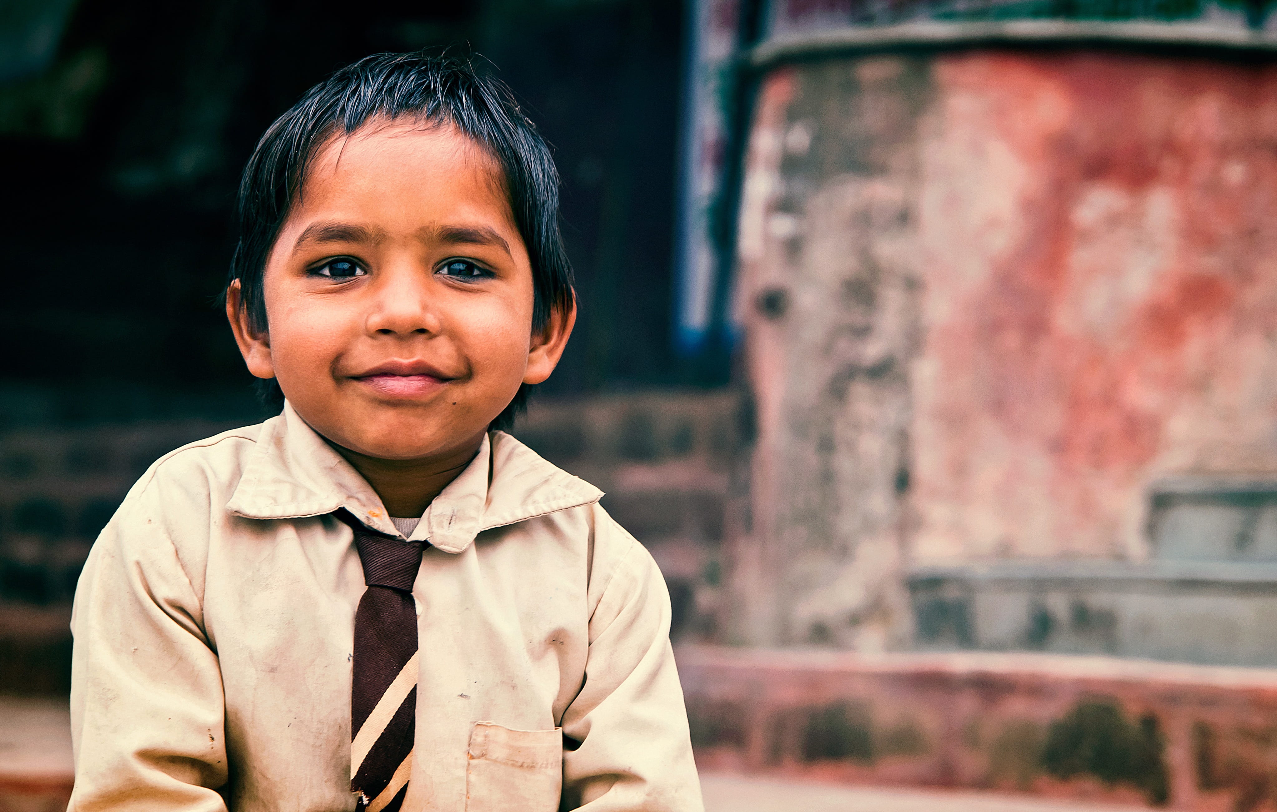 child, hungry, people, male, headshot, body part, men, looking at camera, brown, collard, happiness, emotion, children only, indian, portrait, asian, kid, HD Wallpaper