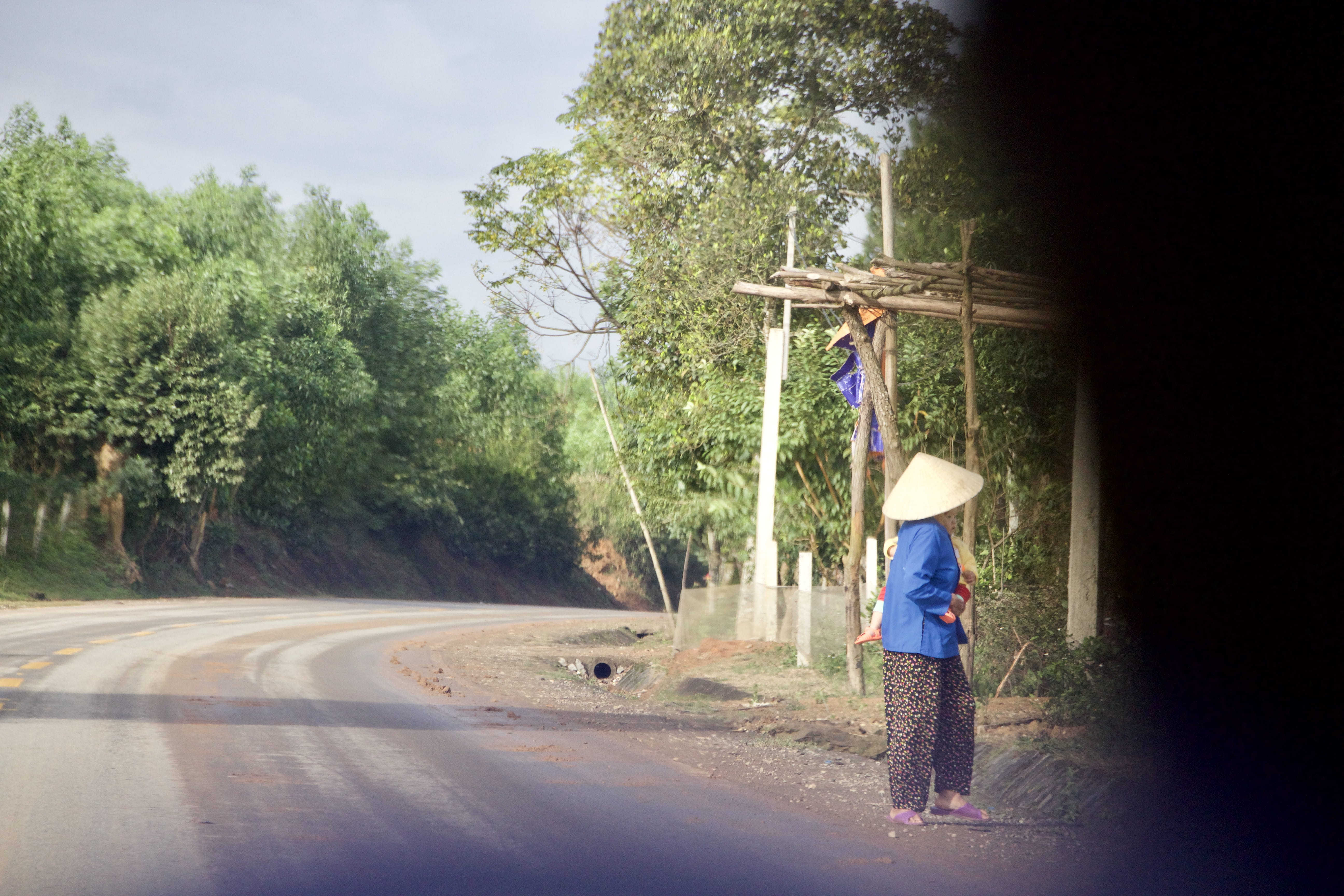 road, standing, one person, women, plant, oriental, rear view, innocence, childhood, southeast asia, transportation, lifestyles, girls, full length, nature, HD Wallpaper