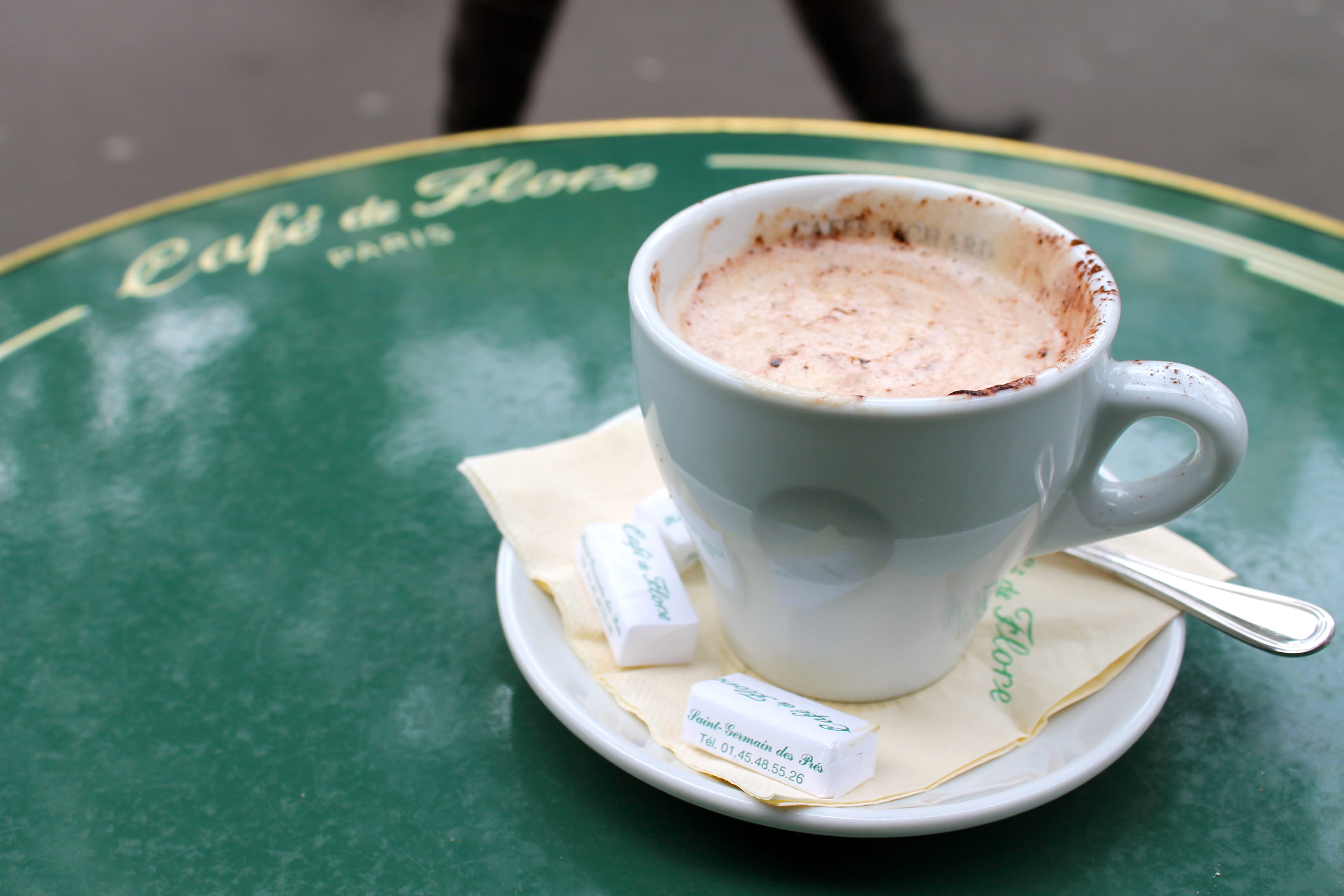 spoon, café de flore, hot drink, coffee - drink, crockery, frothy drink, paris, latte, cup, no people, kitchen utensil, food and drink, saucer, french, HD Wallpaper