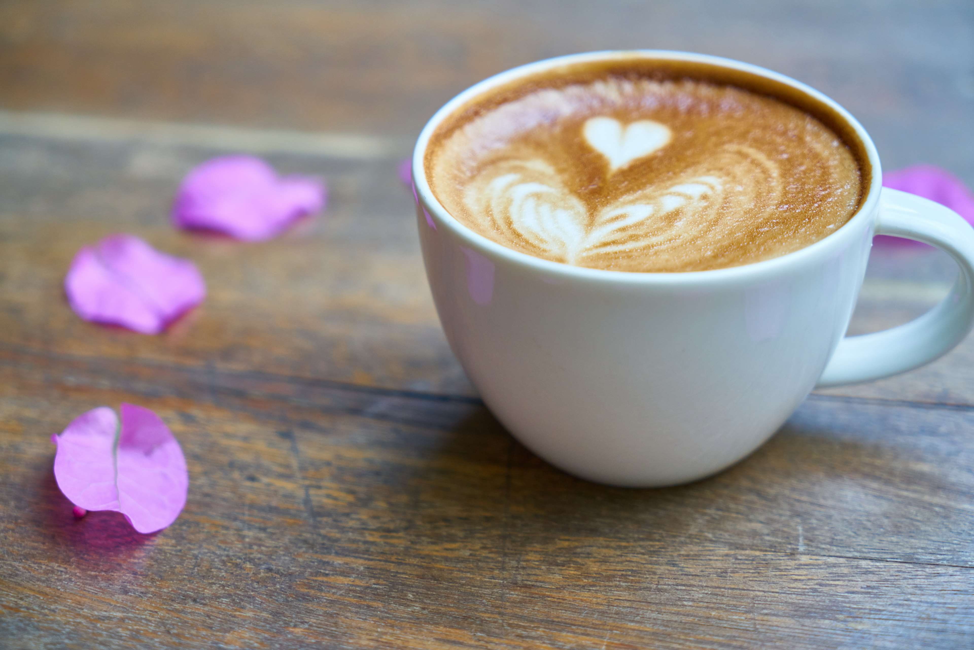 still life, flower, close up, coffee cup, heart, fresh, cappuccino, close-up, frothy drink, froth art, freshness, mug, breakfast, foam, cup of coffee, design, HD Wallpaper