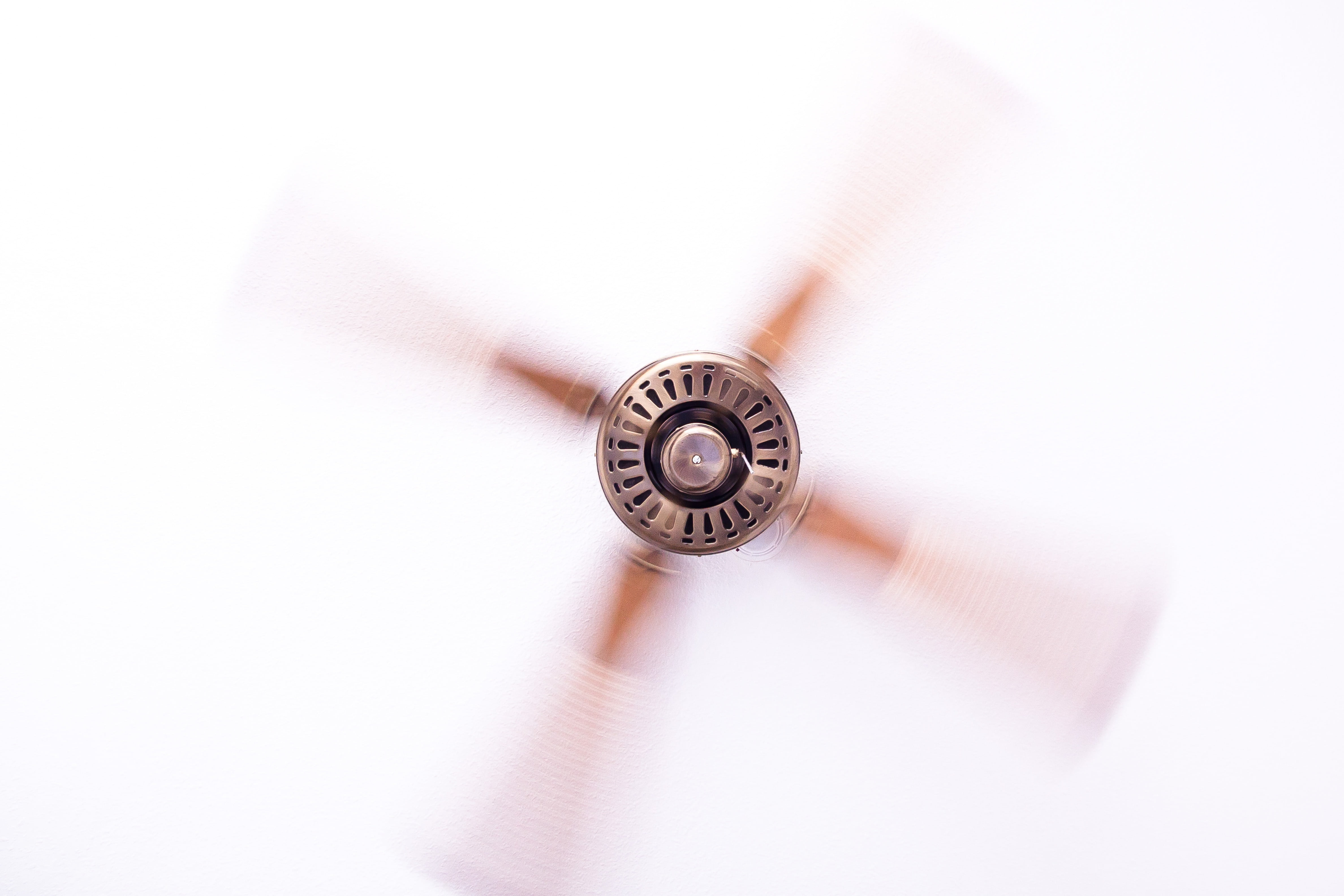 f, motion blur, turned, motion, high angle view, silver colored, continuous rotation, air conditioning, fan, silver - metal, design, blow, studio shot, HD Wallpaper