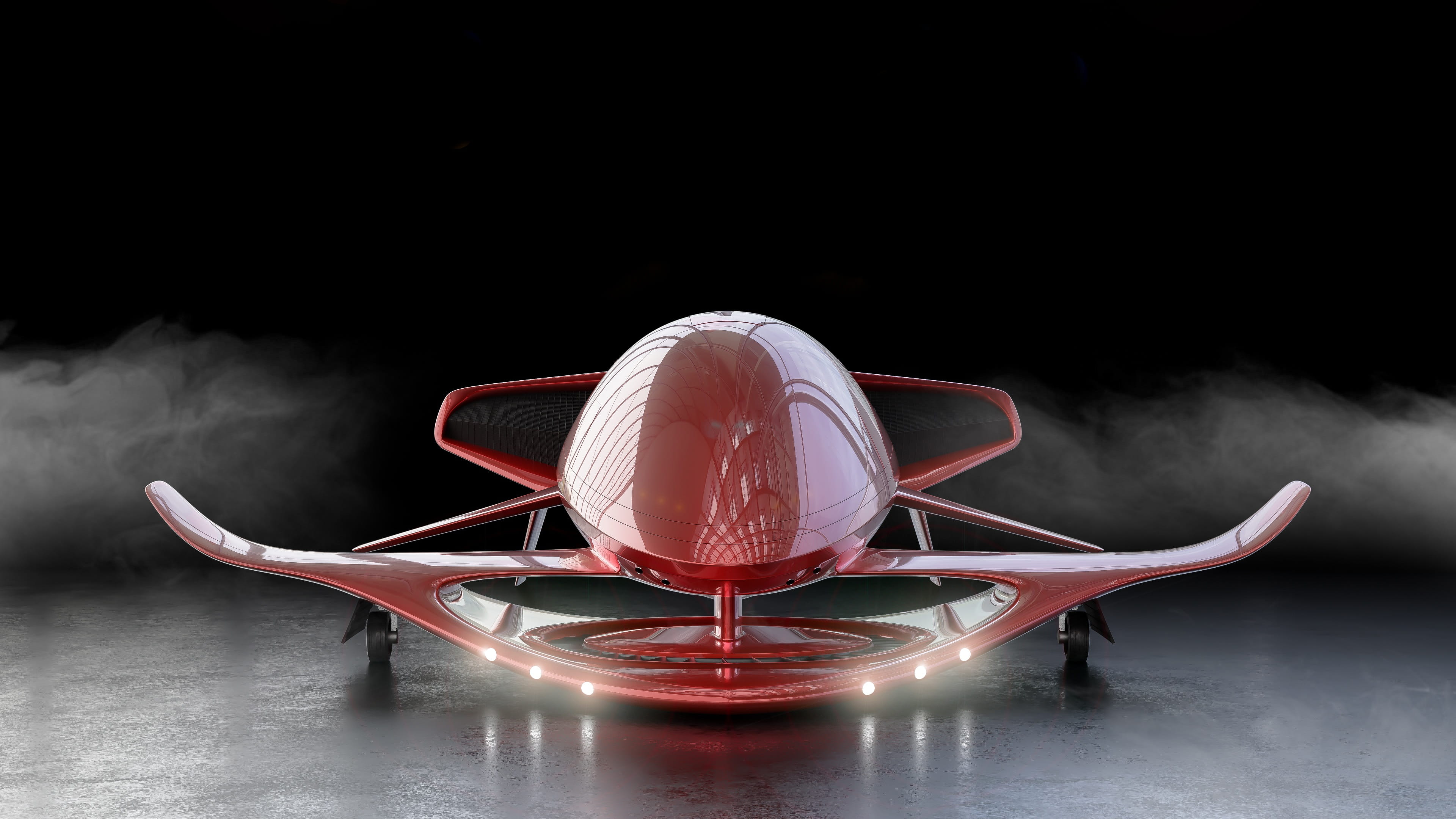 pink color, design, innovation, quadrocopter, propeller, arts culture and entertainment, studio shot, impact, still life, air, future, close-up, 4K, flight, HD Wallpaper