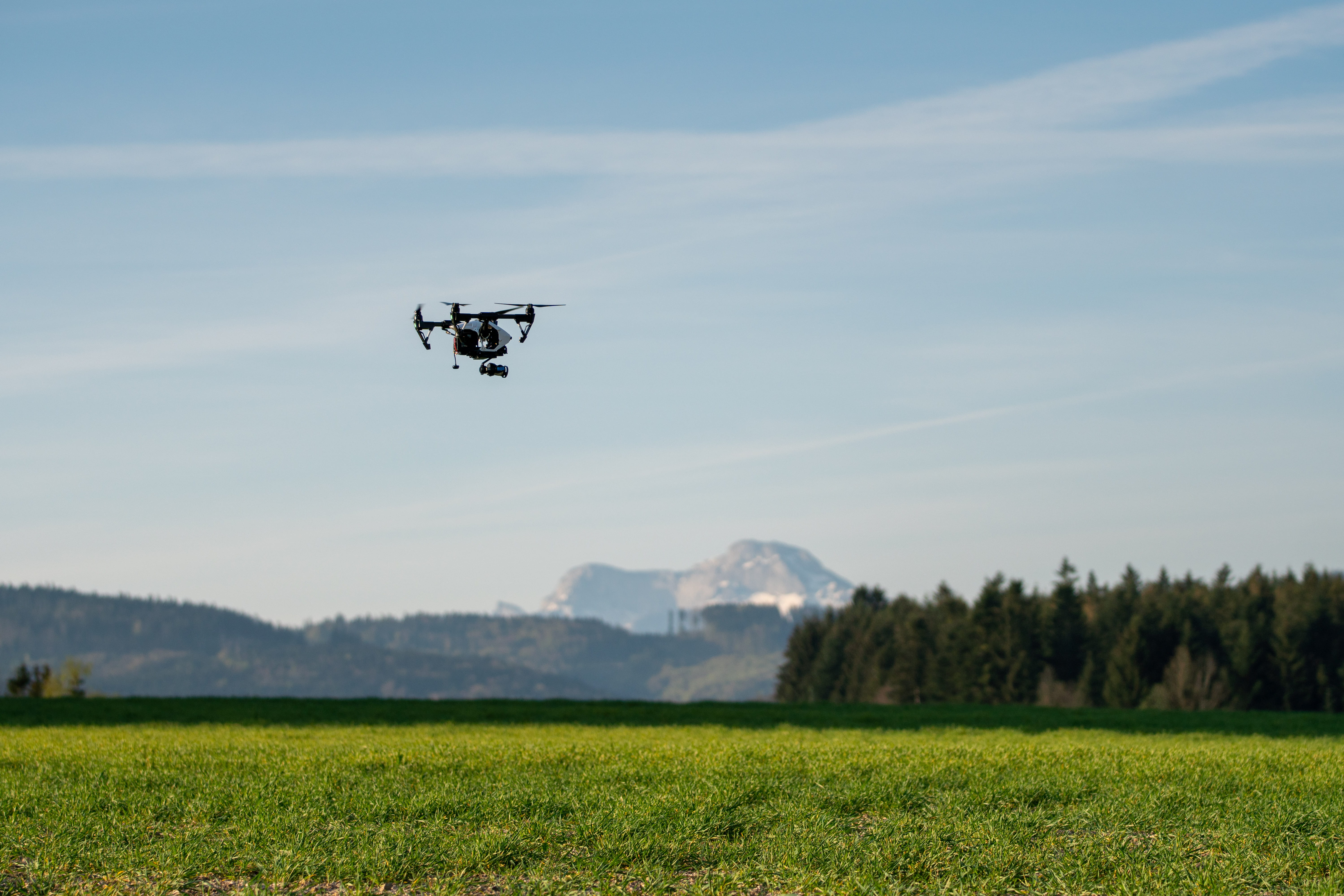 trees, air vehicle, field, daylight, drone cam, summer, military, outdoors, flight, no people, land, beauty in nature, agriculture, cropland, countryside, HD Wallpaper