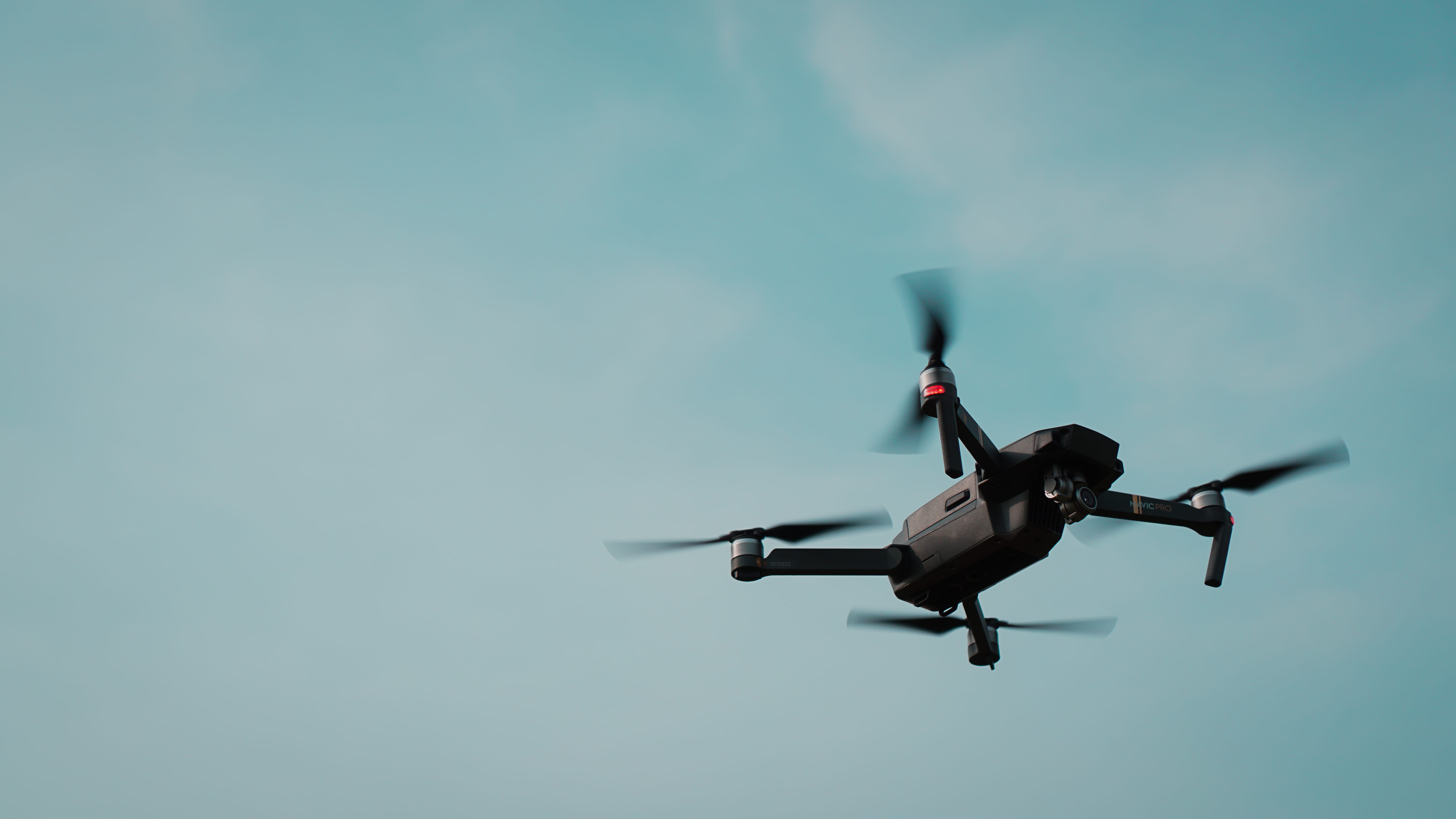 5K, aggression, gray, military, technology, motion, air vehicle, mode of transportation, blue, on the move, flying, army, copy space, black, travel, drone, HD Wallpaper