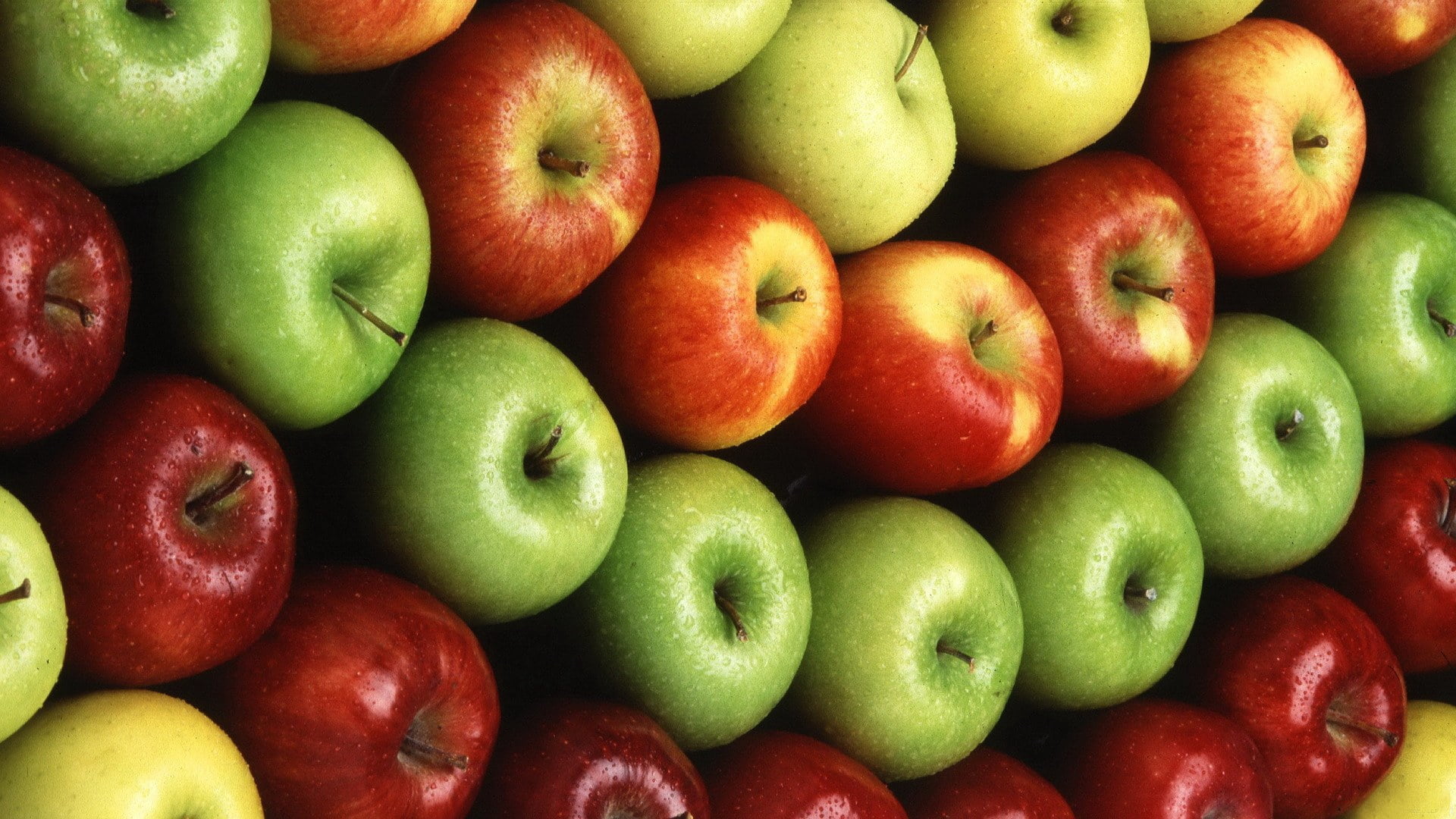 choice, fruit, abundance, variation, apple, green, full frame, food and drink, apple - fruit, red, large group of objects, granny smith apple, close-up, HD Wallpaper
