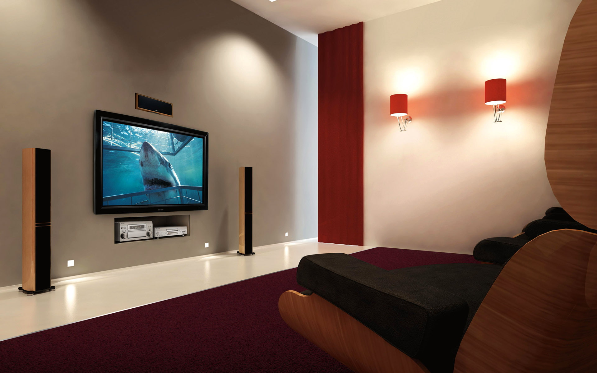 sofa, 1080P, living room, home theater, HD Wallpaper