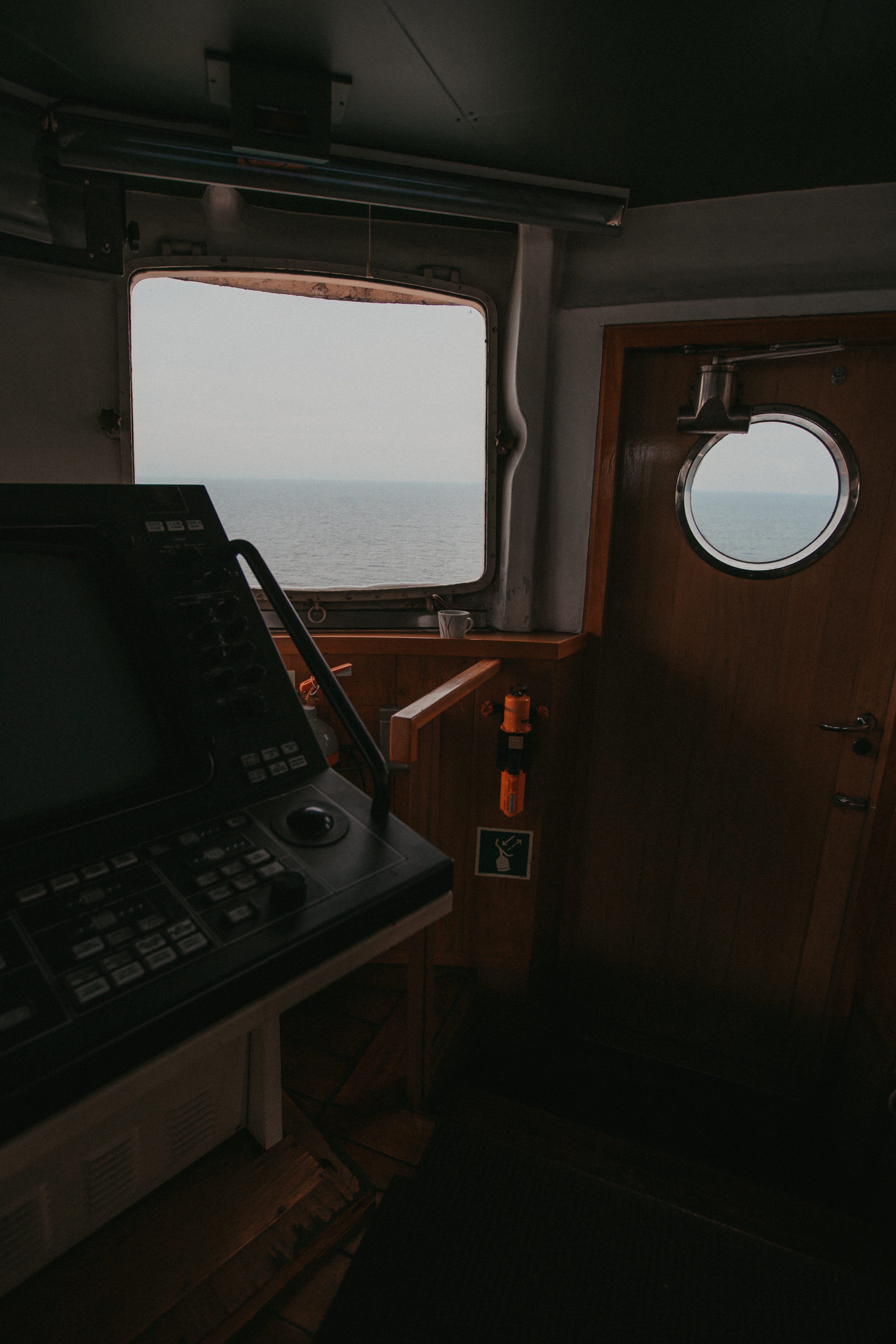 brown, black, boat, computer, home, 5K, door, wooden, across, hardware, old, cockpit, life buoy, control, day, arts culture and entertainment, radar, vehicle interior, Phone HD Wallpaper