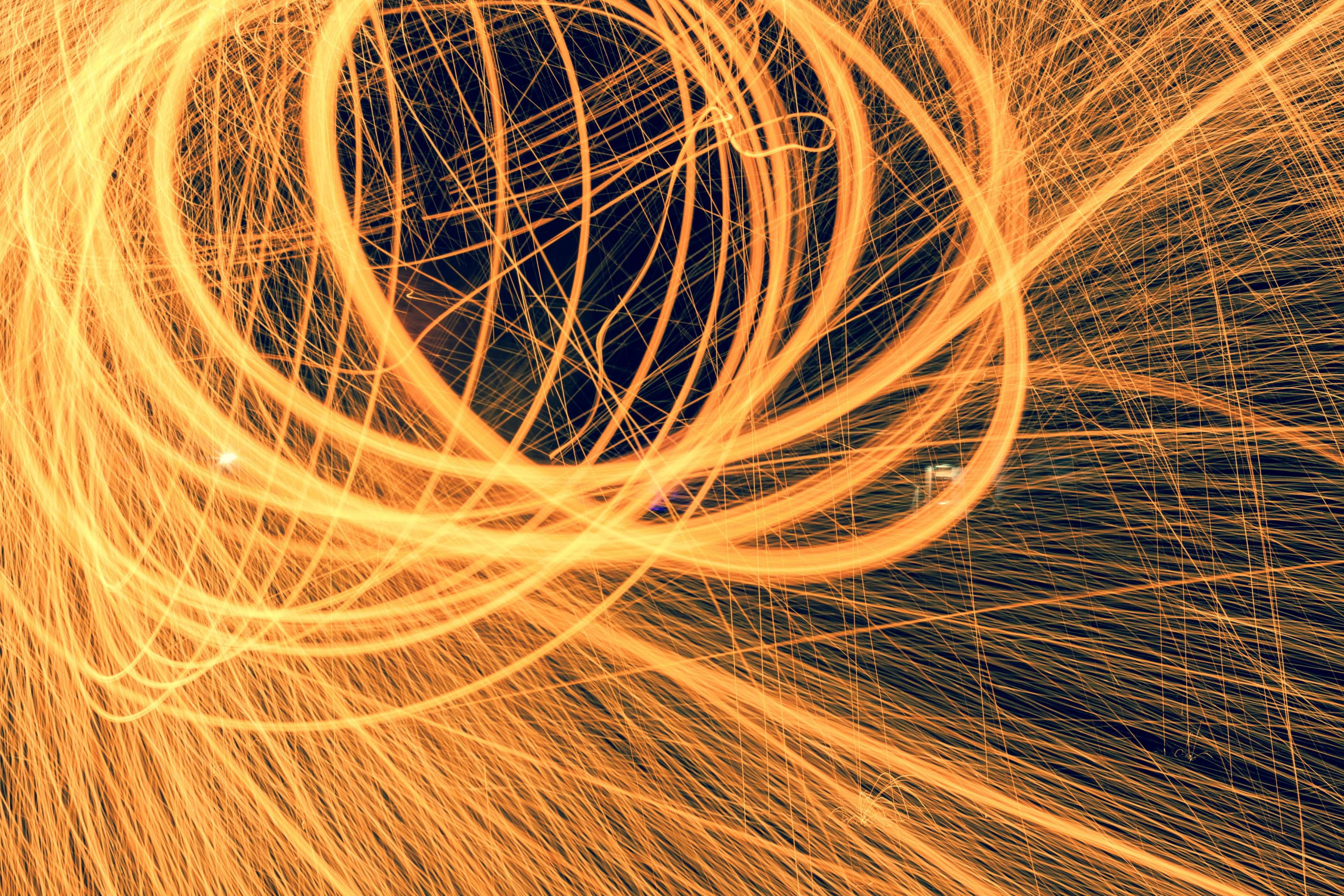 glowing, backgrounds, motion, blurred motion, light - natural phenomenon, creativity, power supply, illuminated, long exposure, swirl, textured effect, HD Wallpaper