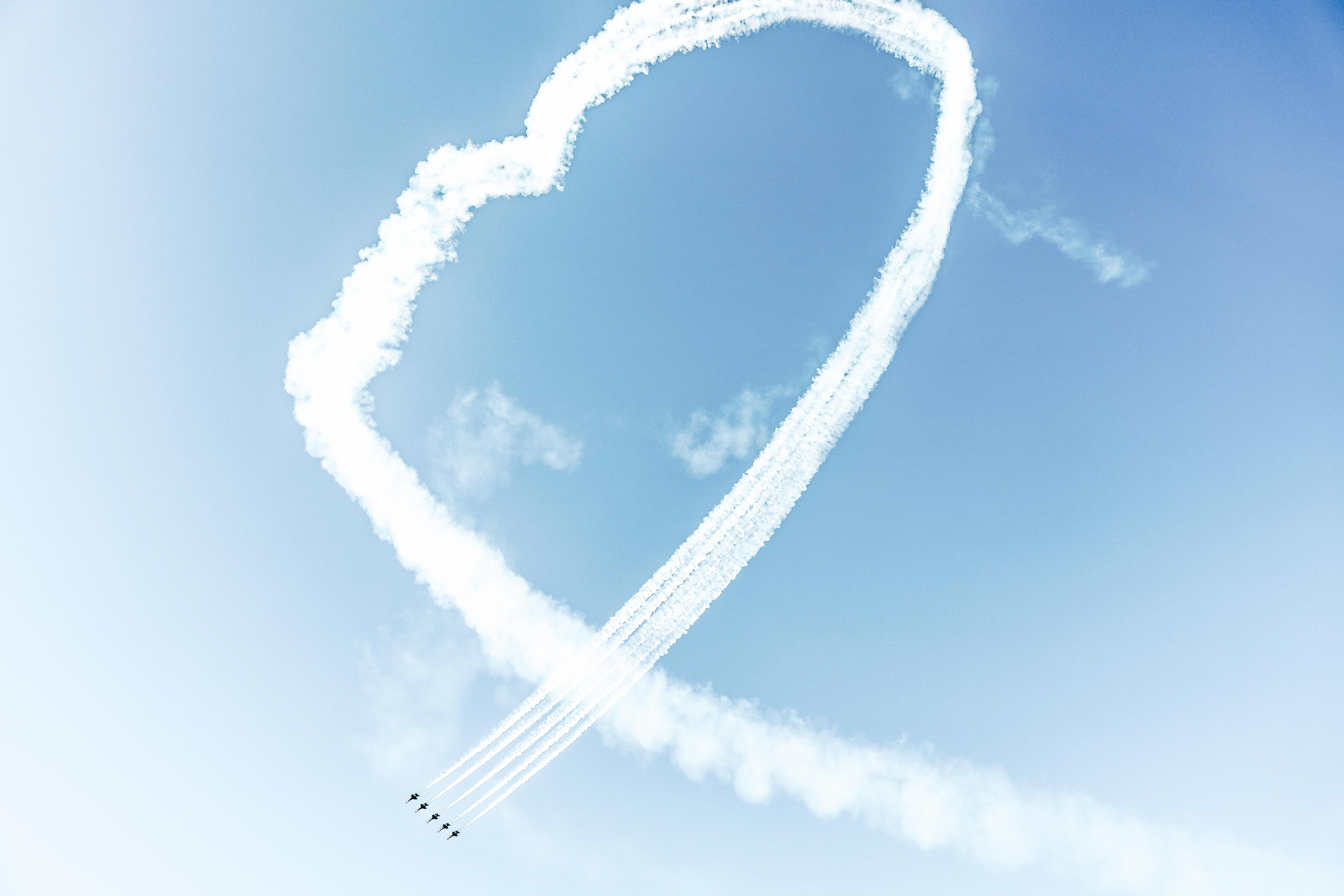 no people, on the move, air, transportation, mode of transportation, plane, air vehicle, teamwork, smoke - physical structure, low angle view, cloud - sky, HD Wallpaper
