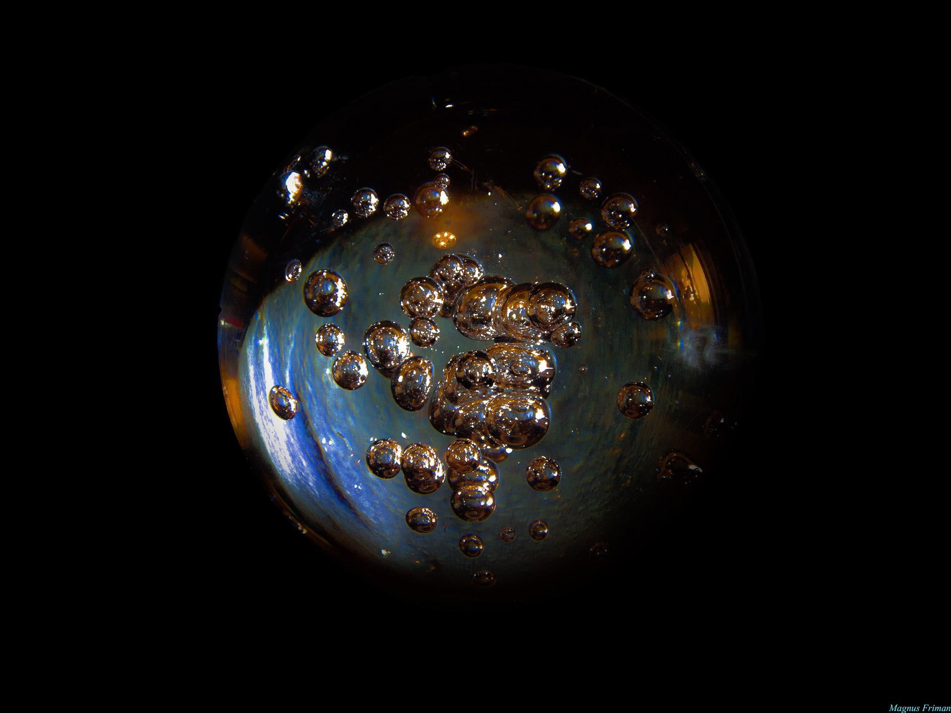 3d and abstract, magic, abstract, bubbles, 1080P, space, glas, ball, crystal, HD Wallpaper